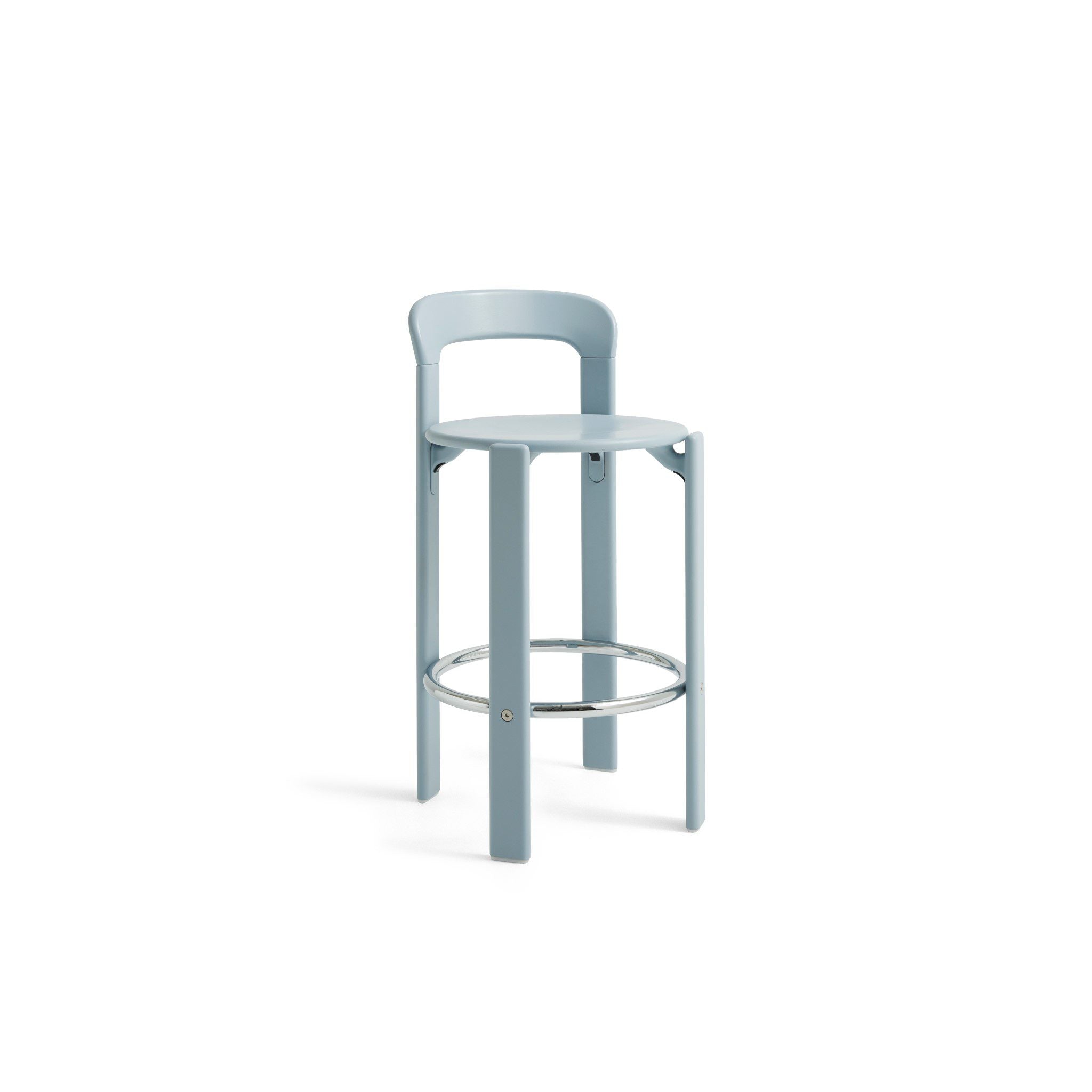 HAY Rey Bar Stool Low - 65cm Height Slate Blue Modern Bar Chair for Kitchen Island, Breakfast Nook & Home Decor | PRE ORDER