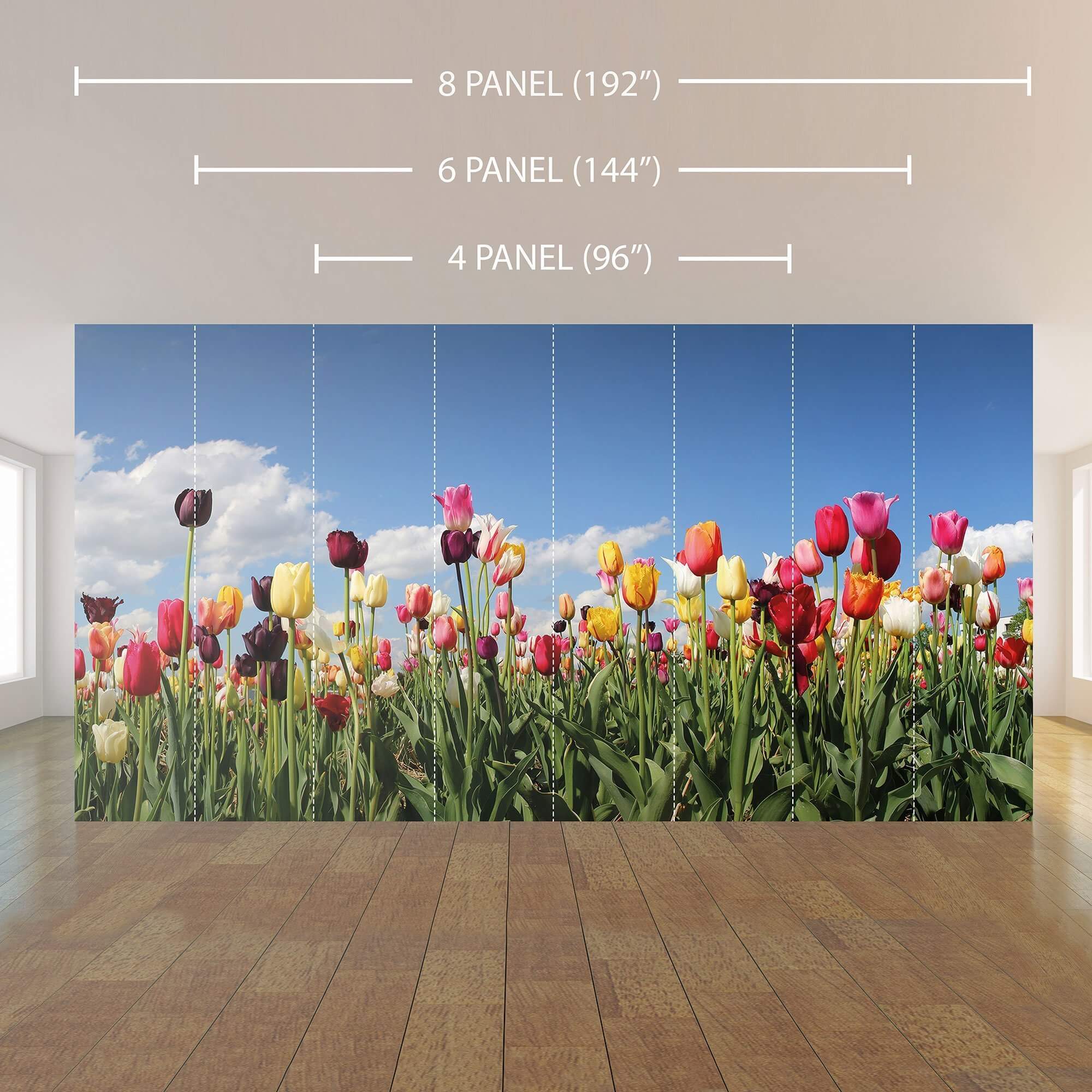 Green Floral Peel and Stick Removable Wallpaper Mural 6737 - Self-Adhesive Decorative Wall Covering for Bedroom, Living Room, Nursery & Home Decor