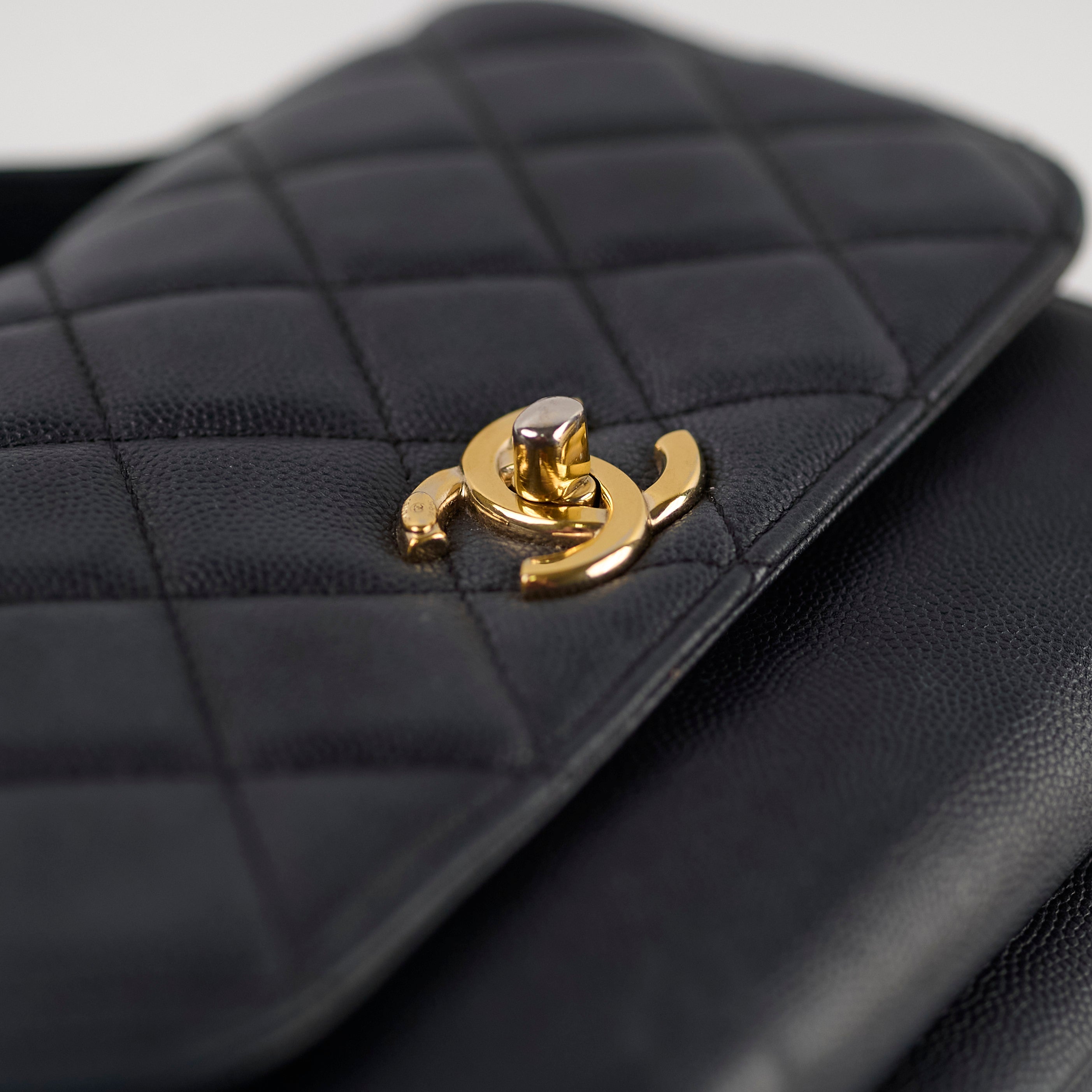 Chanel Caviar Business Affinity Handbag - Dark Navy 28cm Crossbody Bag for Women | Luxury Designer Tote for Work, Travel & Everyday Use