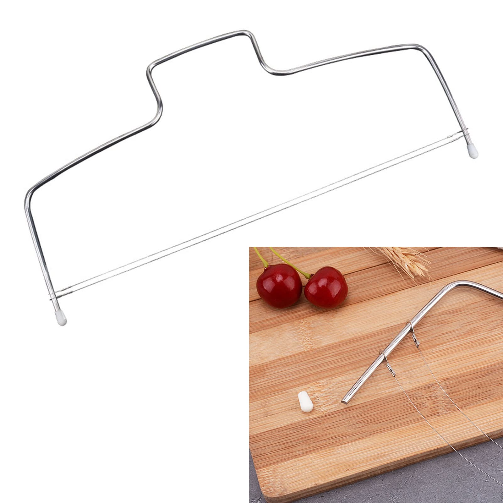Stainless Steel 8-Gear Adjustable Cake Cutter & Leveler - Dual Wire Cake Slicer for Perfect Baking Layers | Ideal for Wedding Cakes, Birthday Cakes & Professional Baking Tools