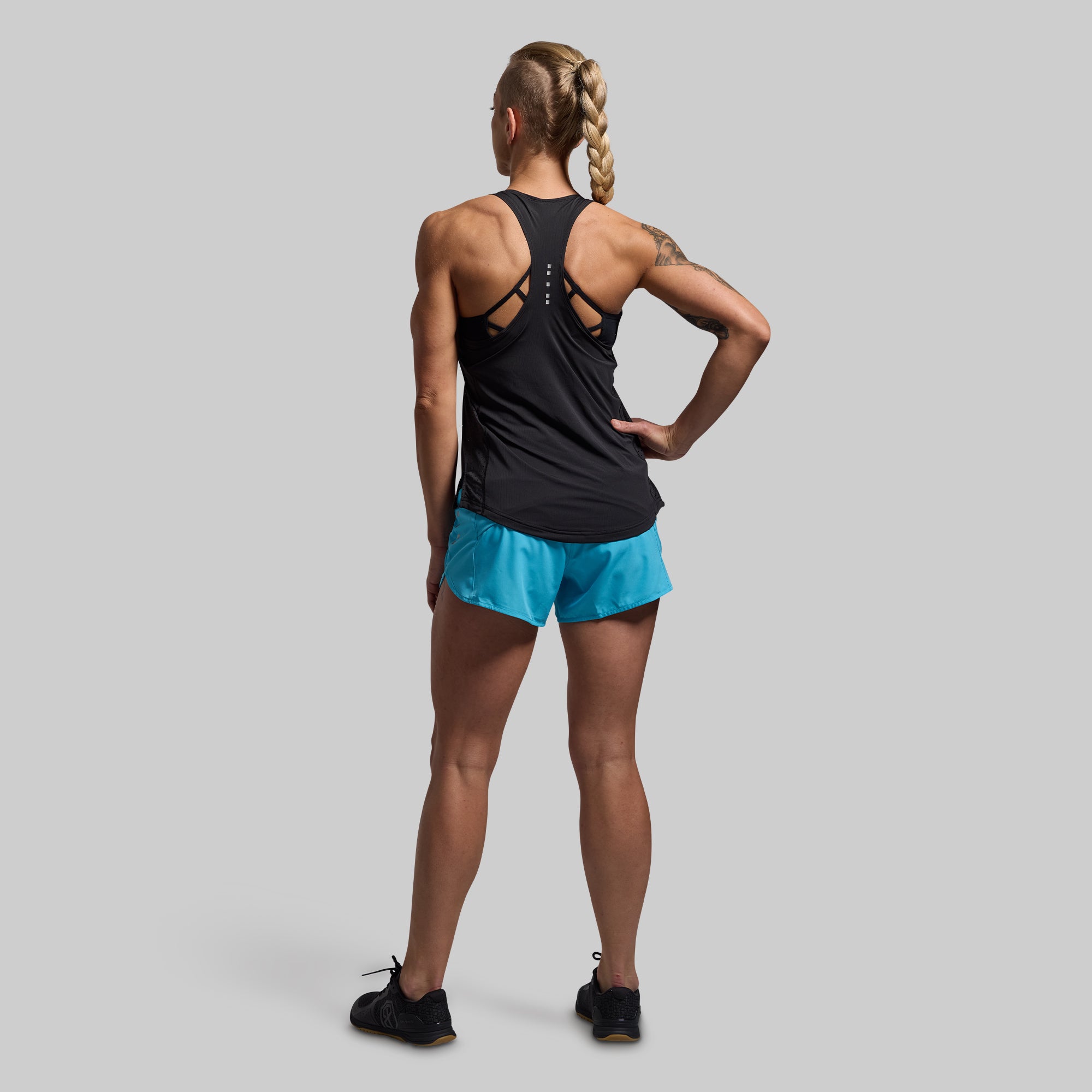 Women's Endurance Workout Tank Top - Breathable Black Athletic Shirt for Running, Yoga & Gym