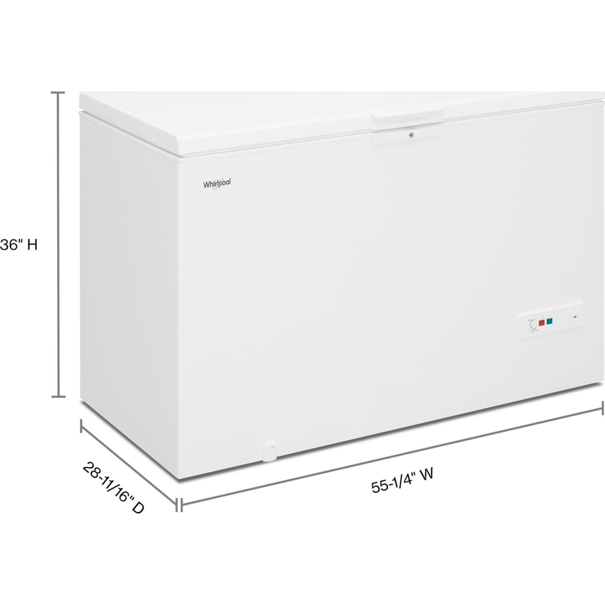 Whirlpool 5.2 Cu. Ft. Chest Freezer (WZC5216LW) - Energy Efficient White Deep Freezer for Home, Garage & Basement Storage - Perfect for Frozen Food, Meat & Bulk Groceries