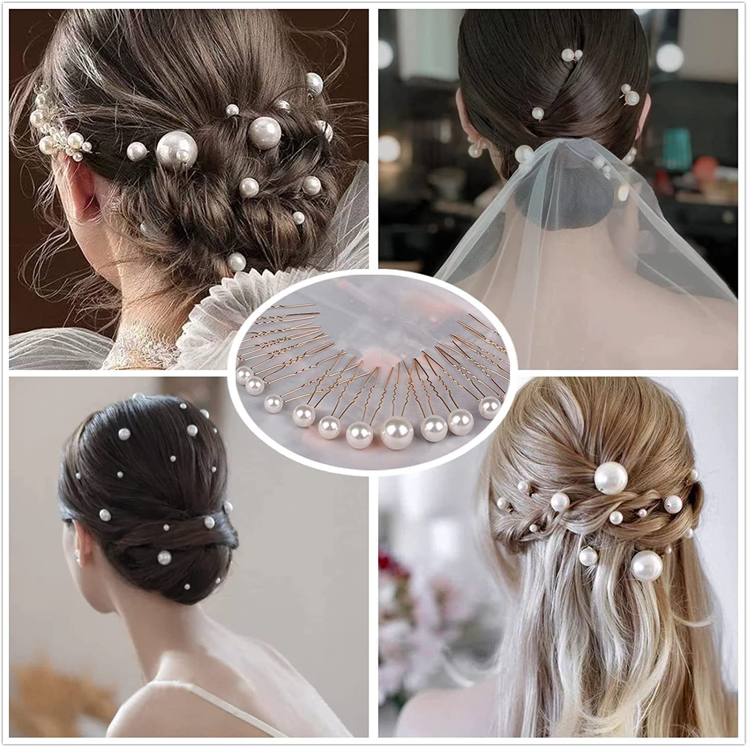 18Pcs Pearl Hair Pins for Wedding - Bridal Rhinestone Hair Clips for Bride & Bridesmaids | Perfect for Updos & Special Occasions