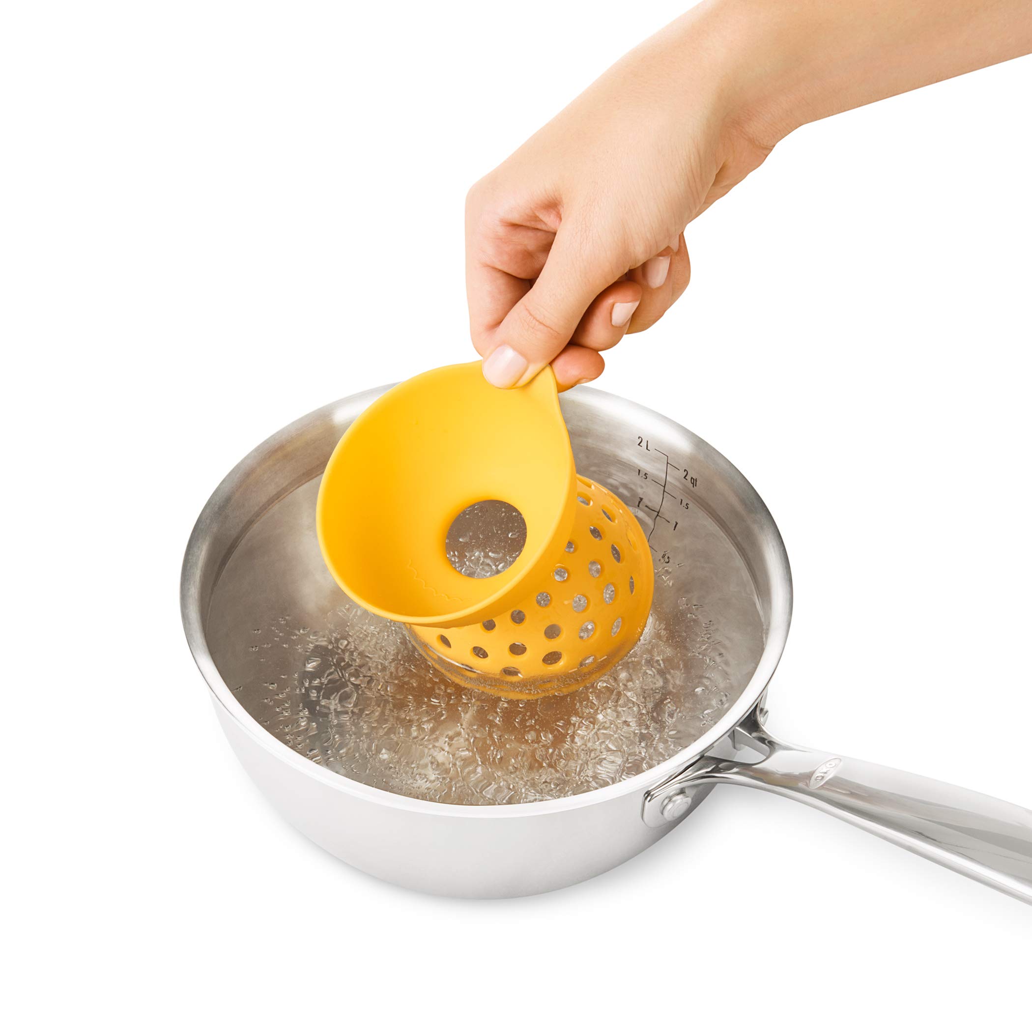OXO Good Grips Silicone Egg Poachers Set of 2 - BPA-Free Non-Stick Egg Cooker for Perfect Poached Eggs - Ideal for Breakfast, Brunch & Meal Prep (Yellow)