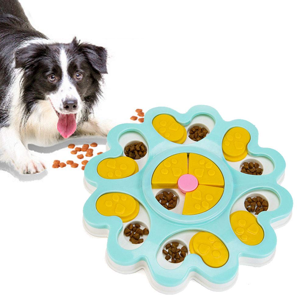 Interactive Dog Puzzle Toy for Treat Dispensing - Pet Intelligence Training Feeder - Mental Stimulation Toy to Improve Dog's IQ - Blue Treat Dispenser for Boredom & Anxiety Relief - Perfect for Training, Mealtime & Indoor Play
