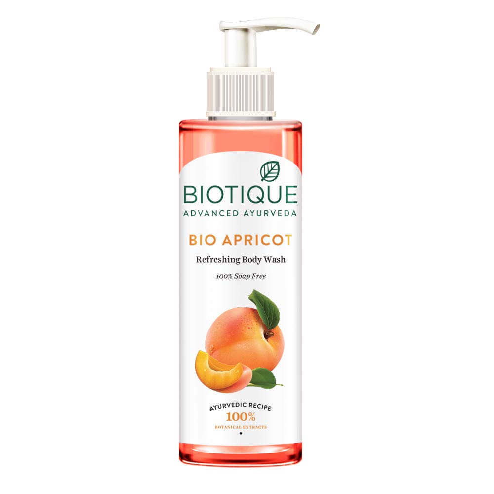 Biotique Bio Honey Gel Refreshing Foaming Face Cleanser 120ml & Apricot Body Wash 200ml - Natural Skincare Set for Glowing Skin - Perfect for Daily Face and Body Cleansing Routine