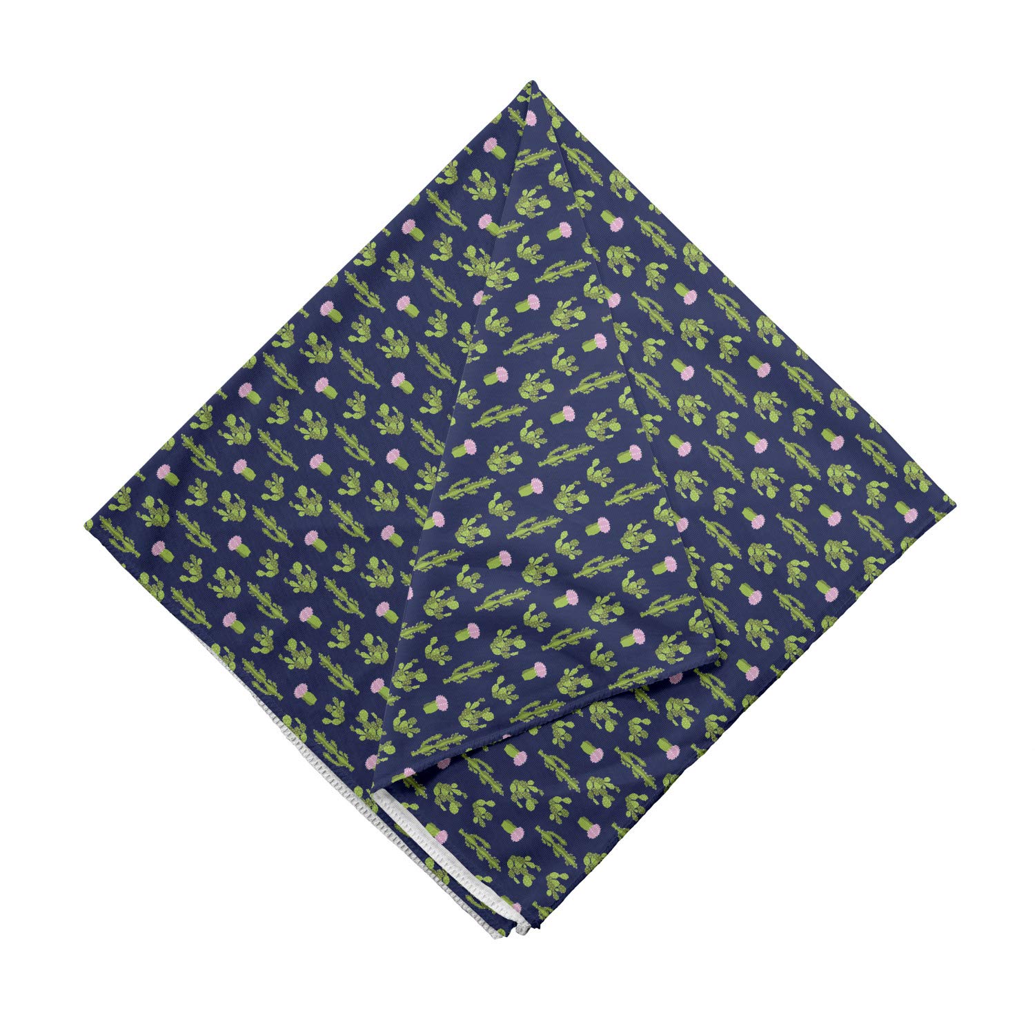 Ambesonne Cactus Bandana - Unisex Head & Neck Scarf with Exotic Succulent Plant Design | Perfect for Outdoor Adventures, Music Festivals & Boho Fashion