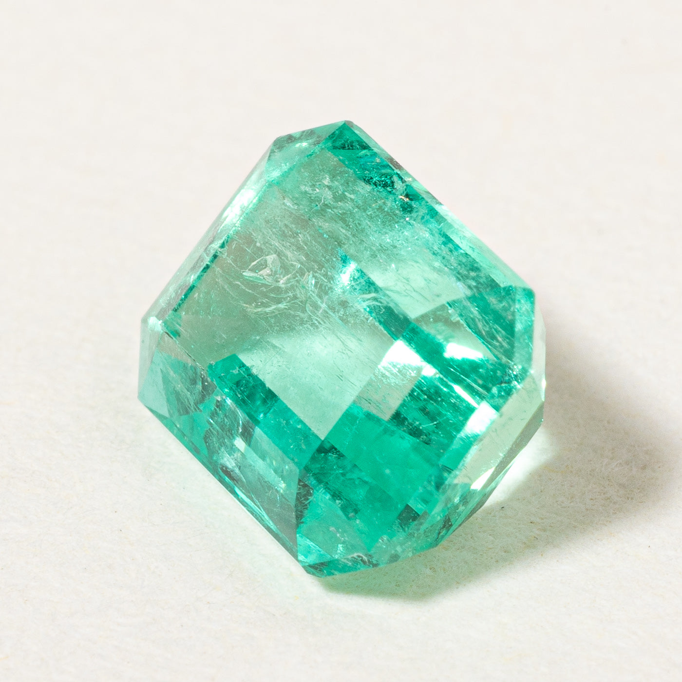 1.85ct Natural Colombian Emerald Gemstone - Loose Rectangular Cut with Beveled Corners for Jewelry Making & Engagement Rings