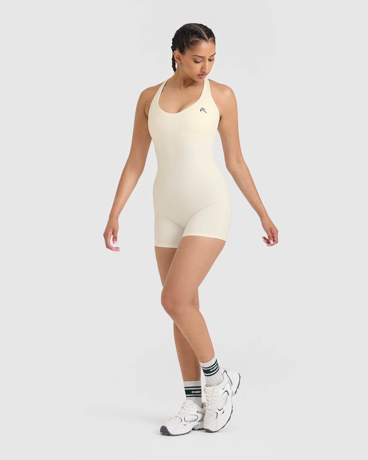 Unified Cross Back All In One 5 | Seamless Shapewear Bodysuit for Women | Slimming Tummy Control | Off White | Perfect for Everyday Wear & Special Occasions