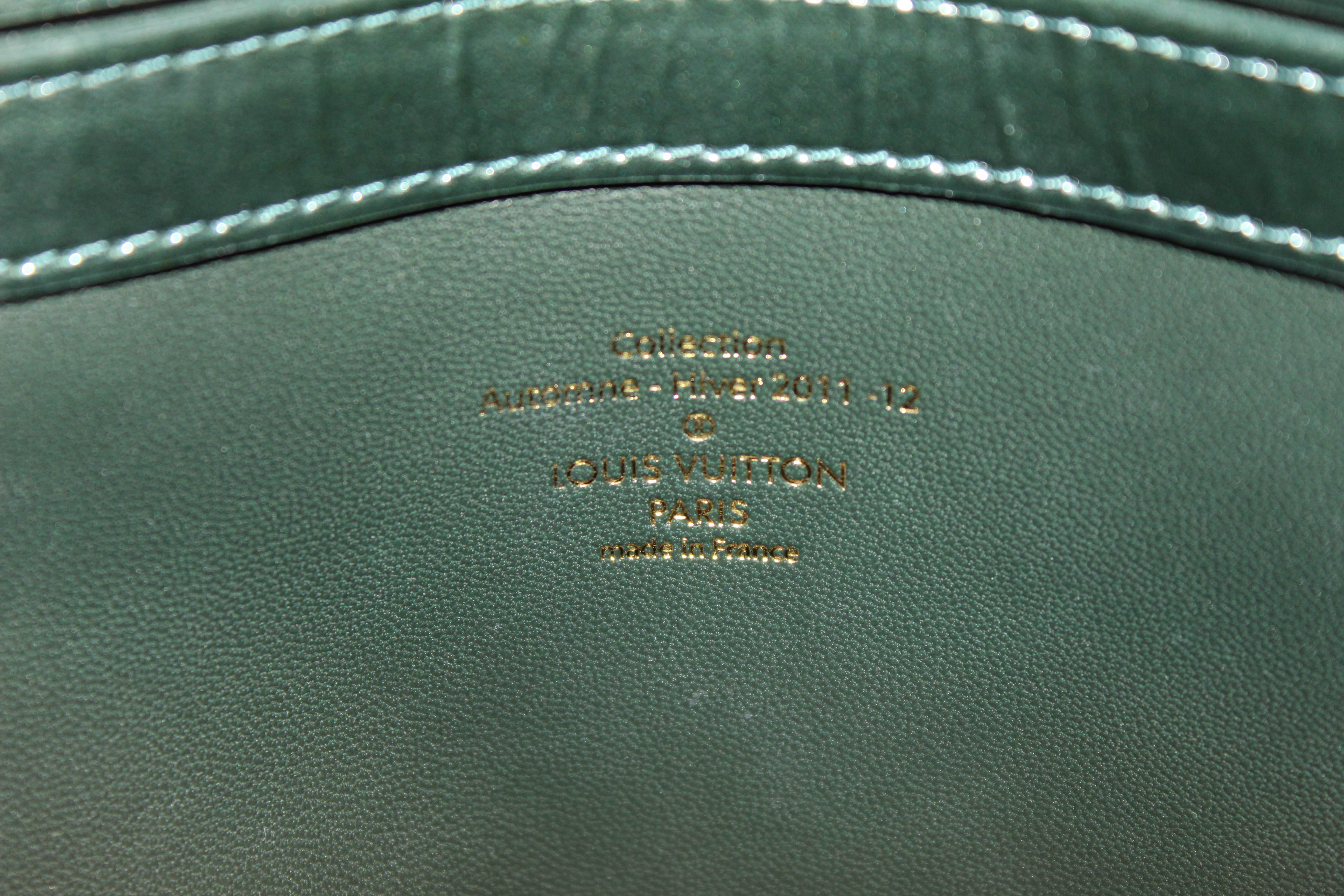 Authentic Louis Vuitton Green Monogram Limited Edition Lockit Handbag - Luxury Designer Crossbody Bag for Women, Perfect for Date Night & Special Occasions