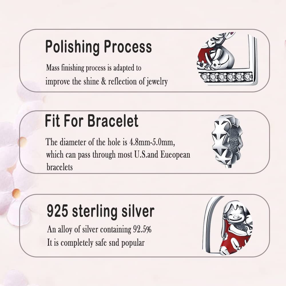 MICOO 925 Sterling Silver Butterfly Music Dangle Pendants - Charms for Bracelets & Necklaces - Jewelry Gift for Women - Fits Pandora & European Bracelets - Perfect for Everyday Wear, Parties & Special Occasions