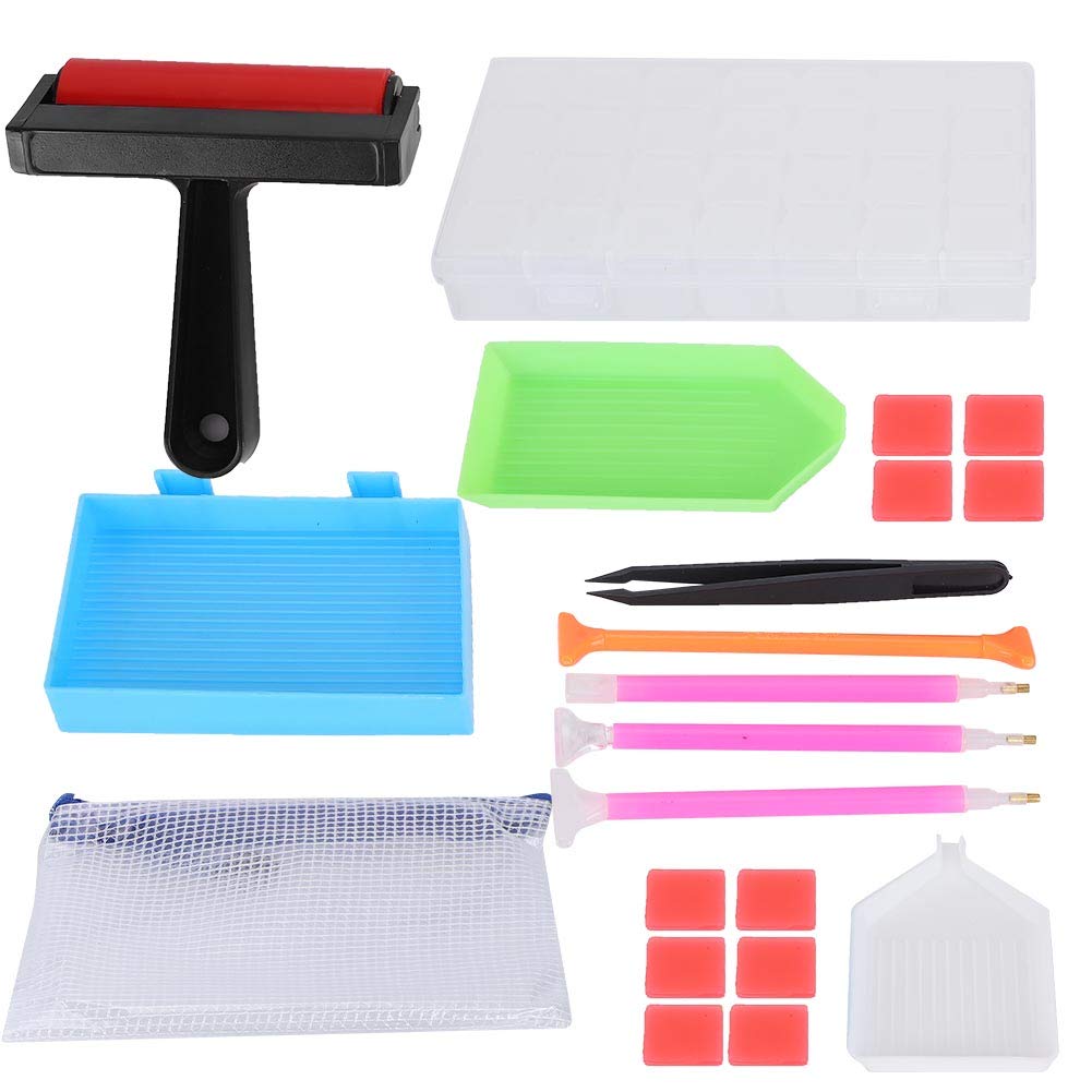 Premium 28-Slot Diamond Painting Tools Kit - Complete DIY Art Supplies for Beginners | Home Decor & Crafting Projects | Perfect for Stress Relief & Creative Gifts