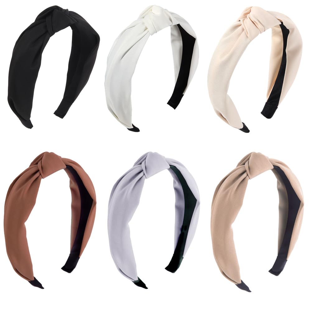 Elegant Knotted Pearl Headbands for Women & Girls - Stylish Wide Knot Non-Slip Hair Accessories | Perfect for Weddings, Parties & Everyday Fashion
