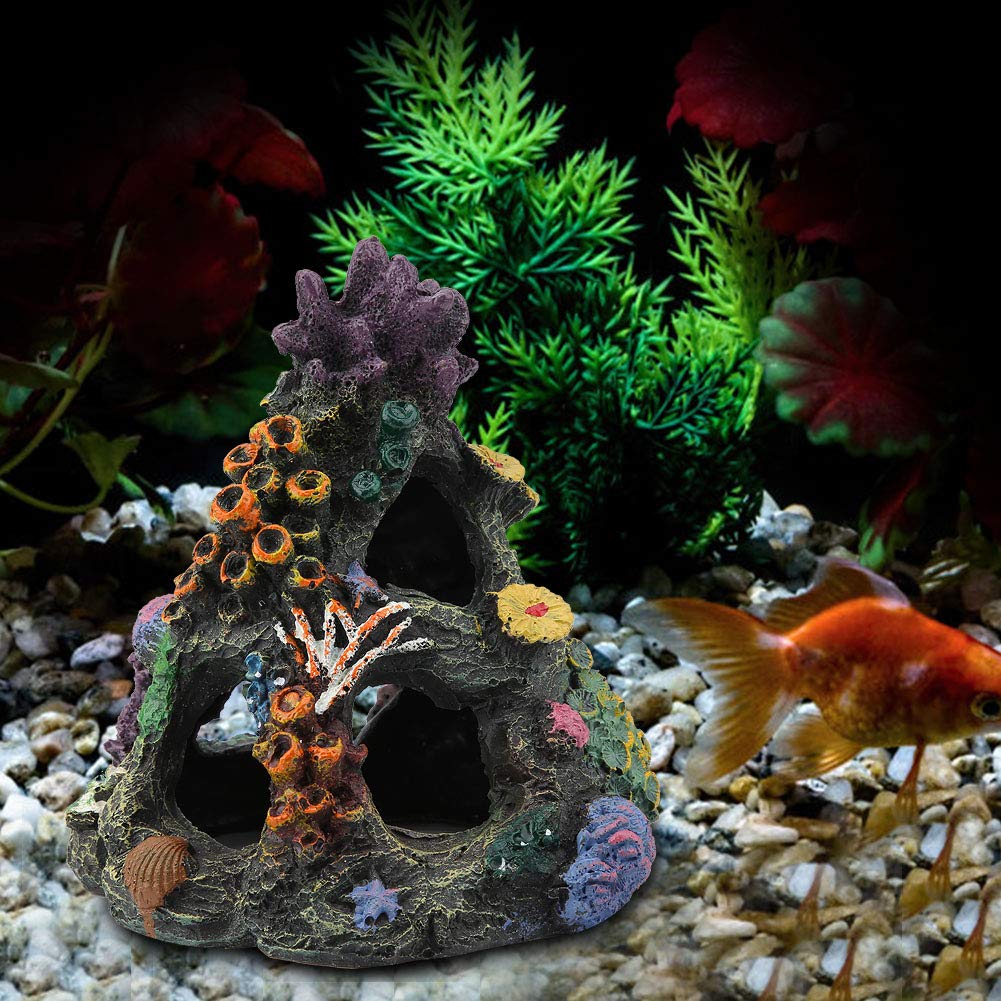 Betta Fish Tank Decorations - Artificial Coral Aquarium Plants for Hiding, Sleeping & Breeding | Perfect for Betta Fish Tanks, Aquascaping & Home Aquarium Setup