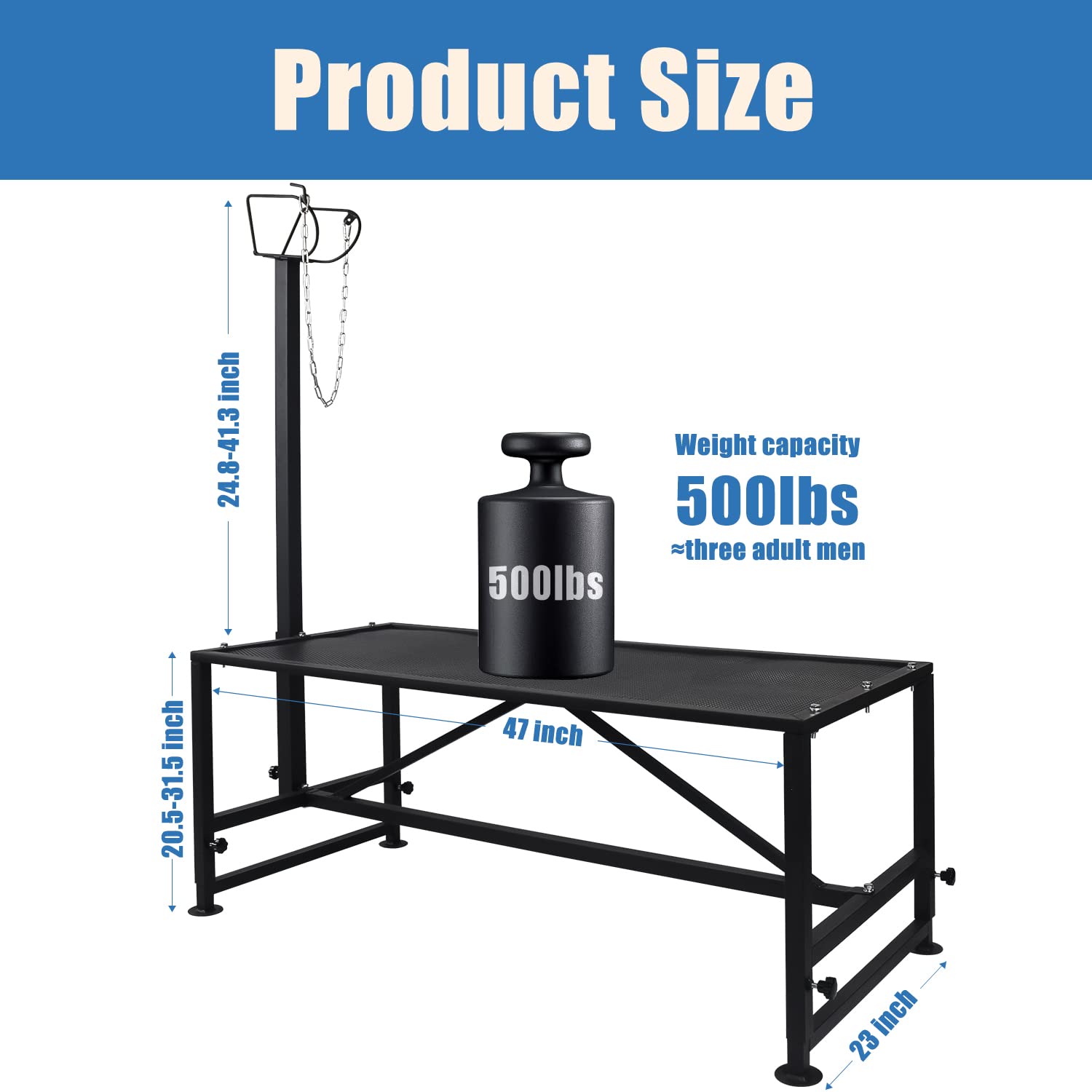 Adjustable Metal Goat Milking Stand for Sheep & Livestock - Heavy Duty Trimming & Shearing Stand with Adjustable Headpiece & Height (Black) - Perfect for Farm, Ranch & Homestead Use