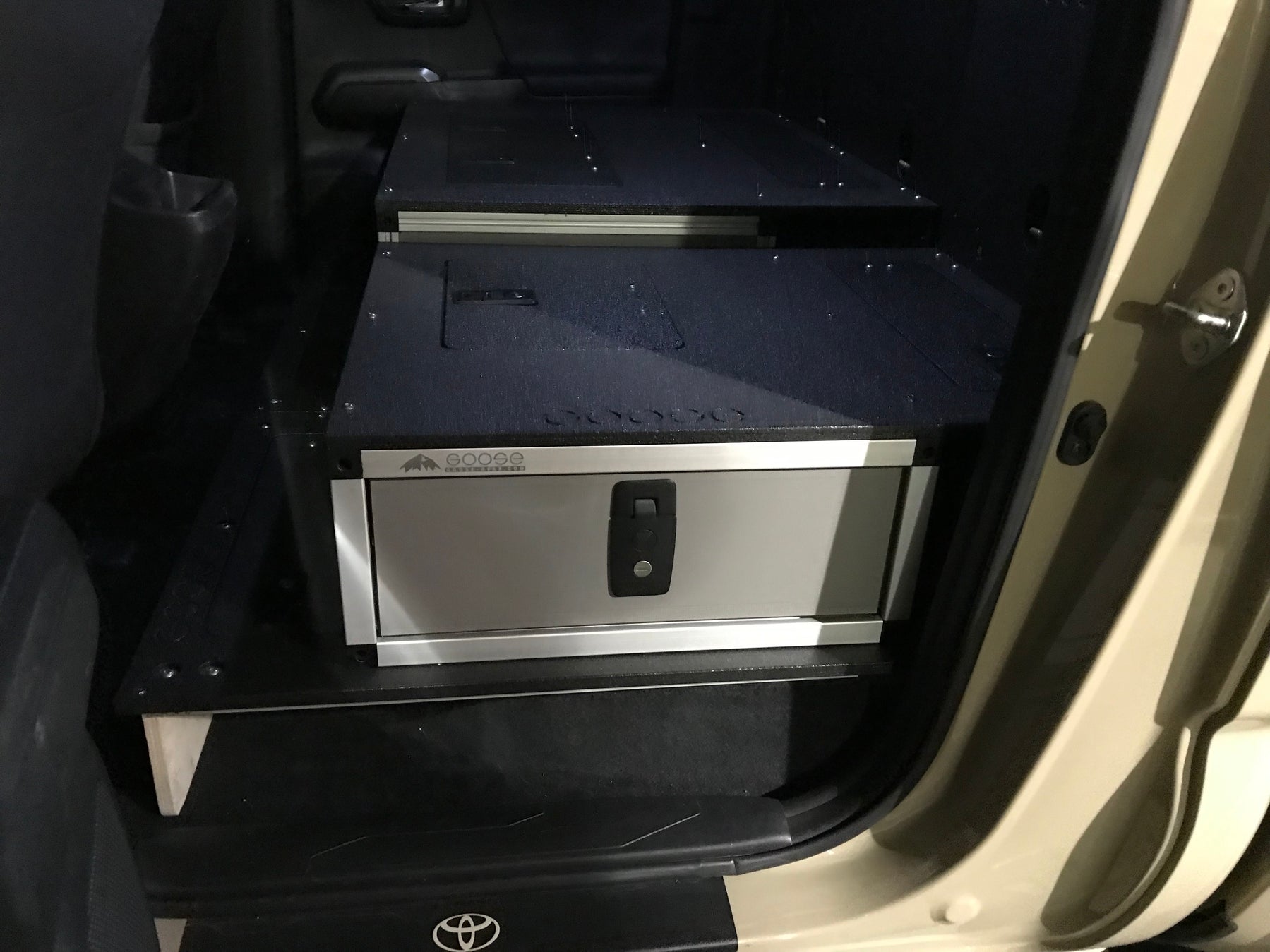 2005-2023 Toyota Tacoma Double Cab 2nd Row Single Drawer Storage Module - 40% Driver Side Organizer for Tools & Gear | Perfect for Off-Road Adventures & Work Trucks