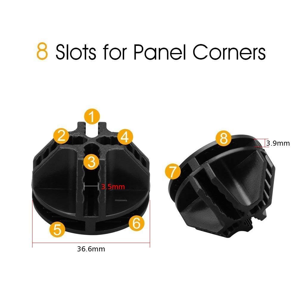 URBEST 10-Pack Black Wire Cube Connectors - Heavy Duty Plastic Closet Organizer Connectors for Modular Storage Shelves & Wire Grid Systems | Perfect for Closet Organization, DIY Shelving & Home Storage Solutions