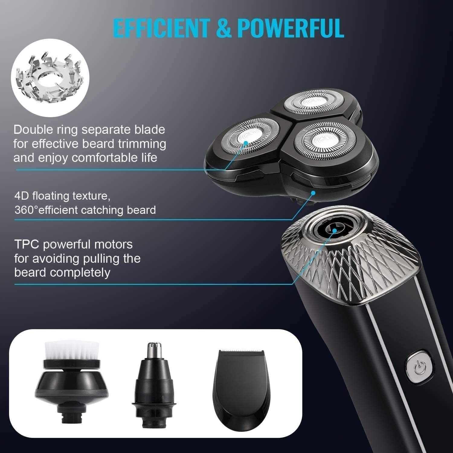 Best Electric Razors for Men - Wet & Dry Cordless Shaver with Precision Blades - Perfect for Travel, Home & Gym Grooming Kit