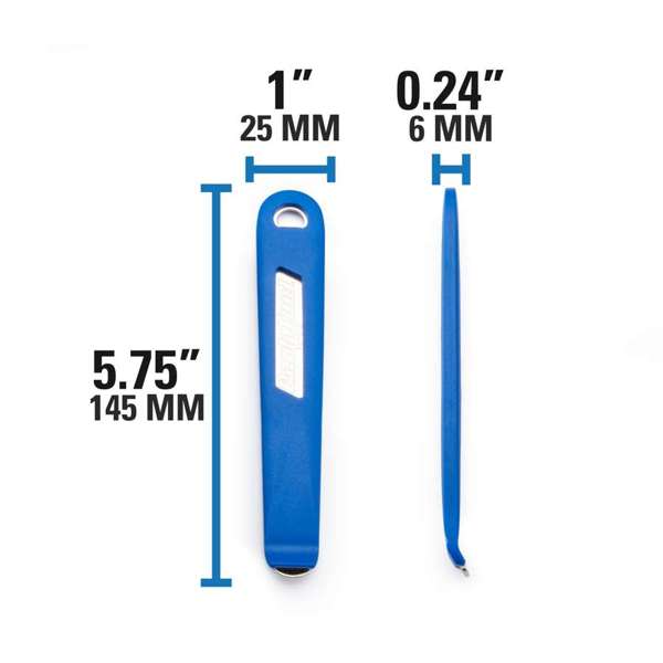 Park Tool TL-6.3 Steel Core Tire Levers - Heavy Duty Bicycle Tire Changing Tools for Road & Mountain Bikes - Perfect for Flat Tire Repair & Maintenance