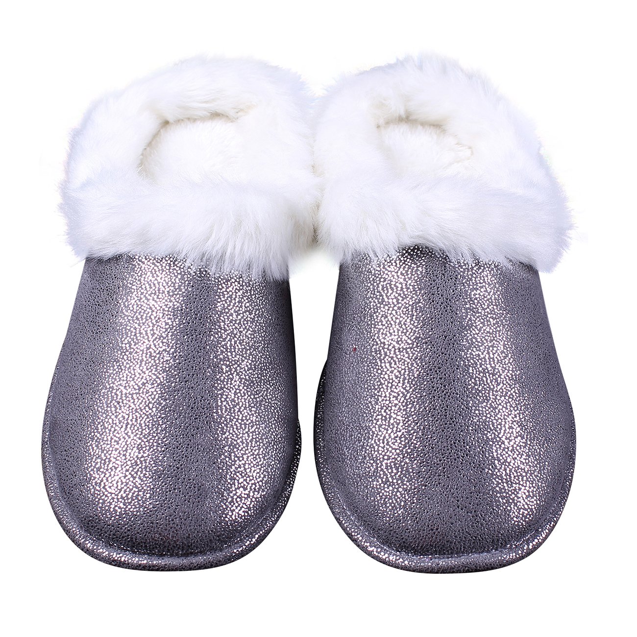 Women's Winter Warm Moccasin Slippers - Soft Suede & Faux Fur Indoor/Outdoor House Shoes with Thick Memory Foam & Non-Slip Rubber Soles - Cozy for Home, Office, Travel & Casual Wear