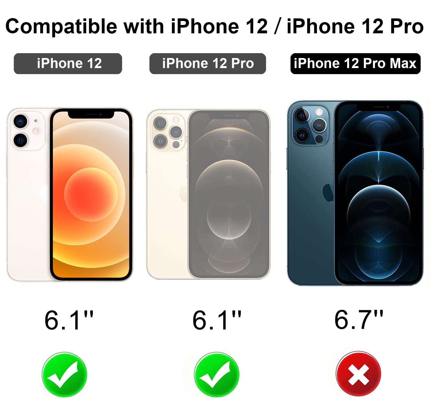 Premium Genuine Leather Wallet Case for iPhone 12/12 Pro (6.1