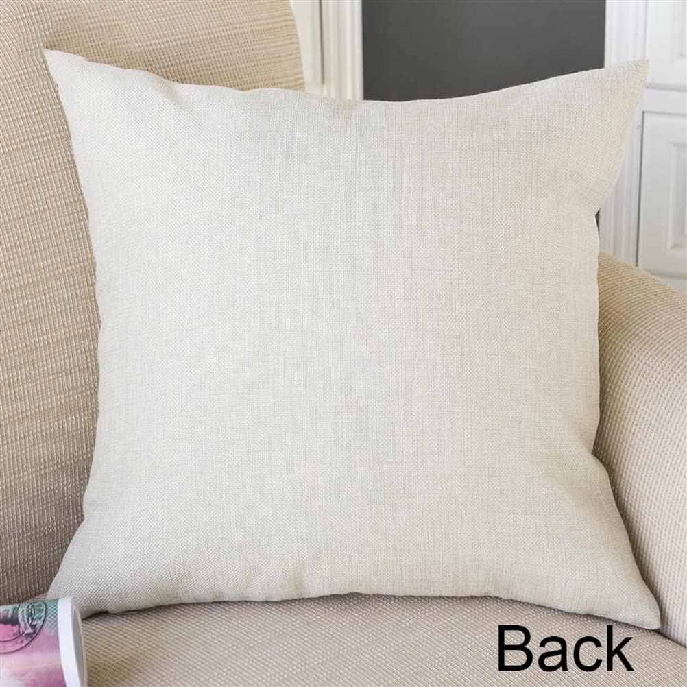 4 Pack Floral Movie Pattern Pillow Covers - 18x18 Inch Cotton Linen Throw Pillow Cases for Sofa, Bed, Couch - Home Decor Cushion Covers with Sunshine Design - Perfect for Living Room, Bedroom & Home Theater Decor