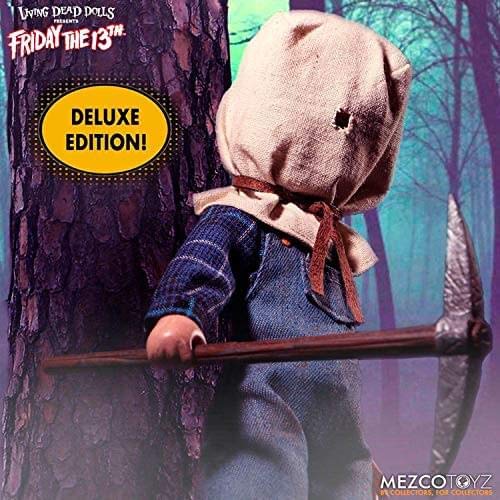 Mezco Toyz Living Dead Dolls Friday The 13th Part II Jason Voorhees Deluxe Action Figure - Horror Movie Collectible for Display & Halloween Decor