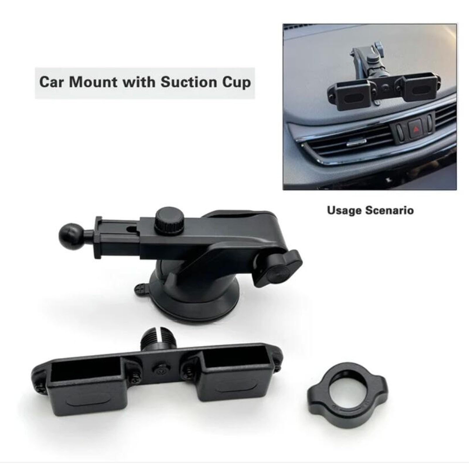 Dashboard Talkie Holder with Strong Suction Cup - Universal Handheld Radio Mount for Yaesu, Kenwood & More 2-Way Radios - Perfect for Truck, Car & Emergency Vehicles