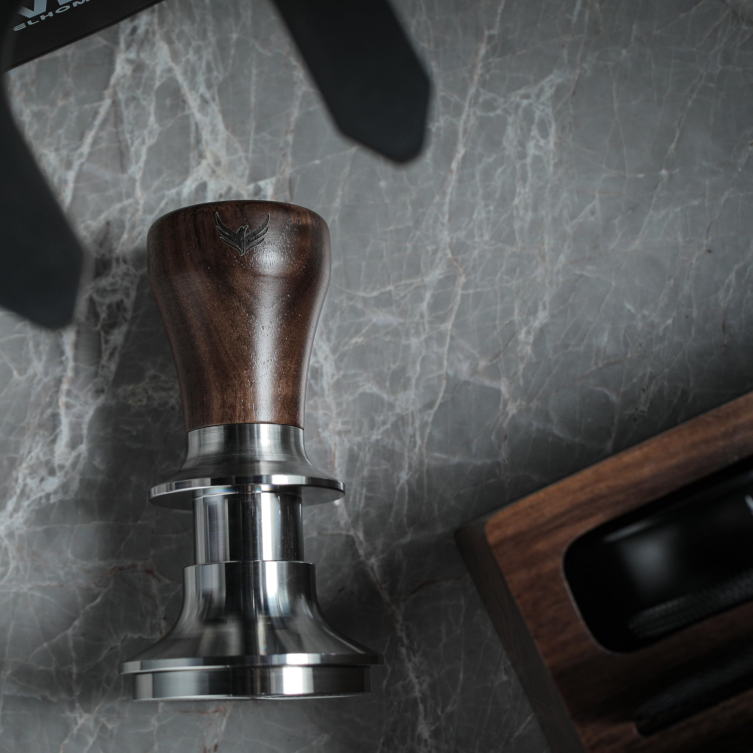 54mm Calibrated Espresso Tamper for Breville Machines - Auto-Leveling 30lb Spring Loaded Design with Stainless Steel Ripple Base - Perfect for Home Baristas & Coffee Shops