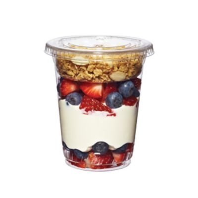 Fabri-Kal 4 Oz. Plastic Cup Insert - Perfect Fit for 9 Oz, 12 Oz & 20 Oz Drink Cups | Ideal for Coffee Shops, Restaurants & Takeout Services