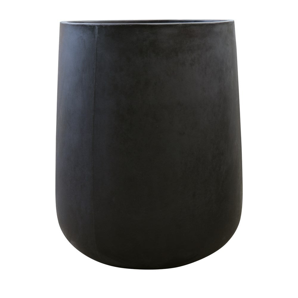 Karamea Black Outdoor Planter Pot - Large Modern Garden Flower Pot for Patio, Balcony & Backyard Decor | Durable Weather-Resistant Planter for Plants, Flowers & Herbs