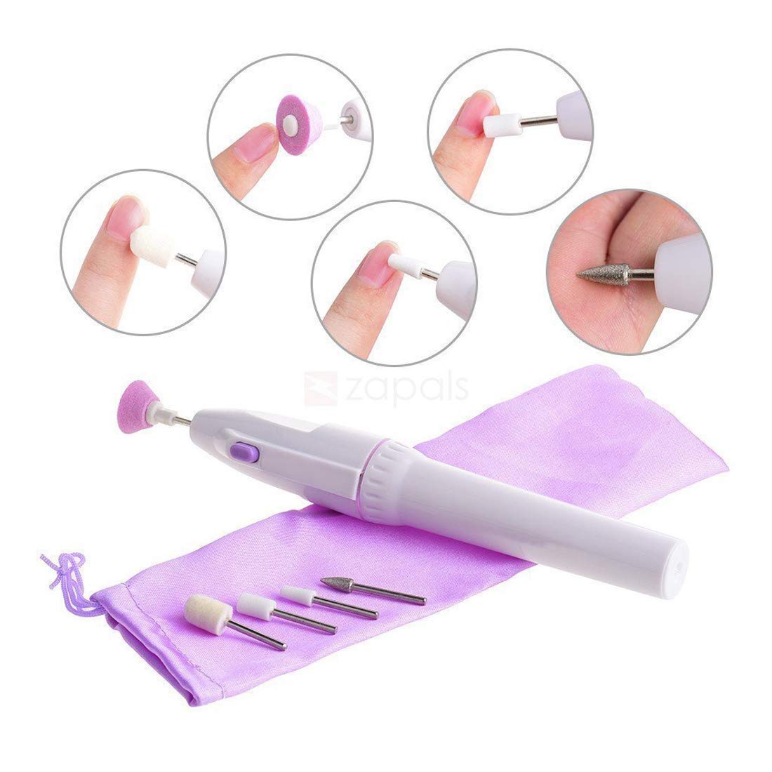 Professional Portable Electric Nail Drill Kit for Manicure & Pedicure - White | Nail Art Grooming Tool with Multiple Attachments | Perfect for Home Salon, Nail Artists & DIY Beauty Care