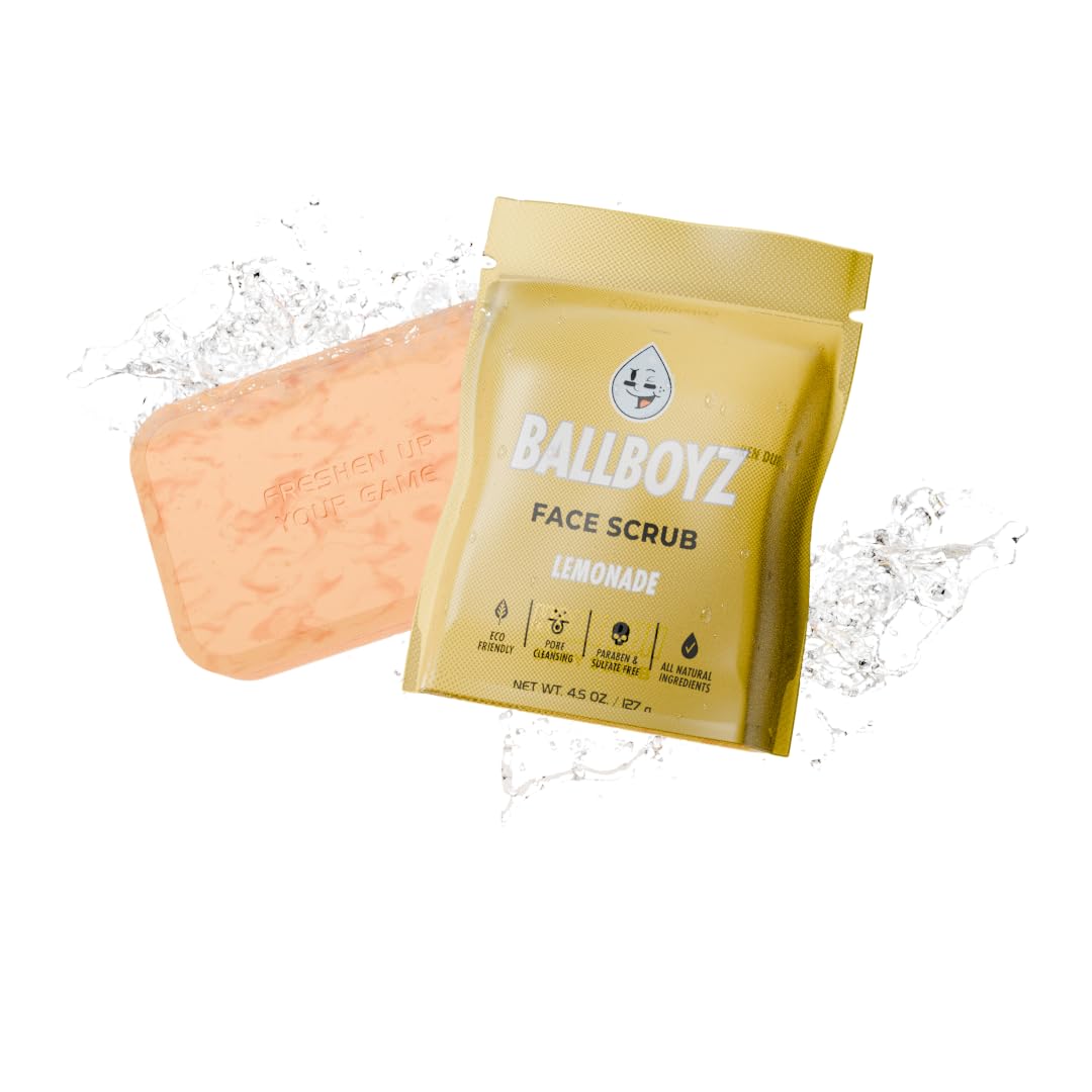 Natural Face Scrub 3-Pack Variety Set - Activated Charcoal, Coconut Cove & Lemonade for Deep Cleansing | Exfoliating Facial Cleanser for Athletes & Active Lifestyles | Perfect for Post-Workout Skincare & Daily Exfoliation