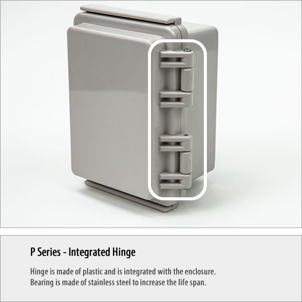 Boxco P Series Waterproof Plastic Enclosure - 5.31 x 6.10 x 3.35 Inches (135 x 155 x 85mm) - IP67 & IK08 Rated ABS Case with Transparent Cover, Molded Hinge & Latch - Ideal for Outdoor Electronics, Industrial Equipment & DIY Projects