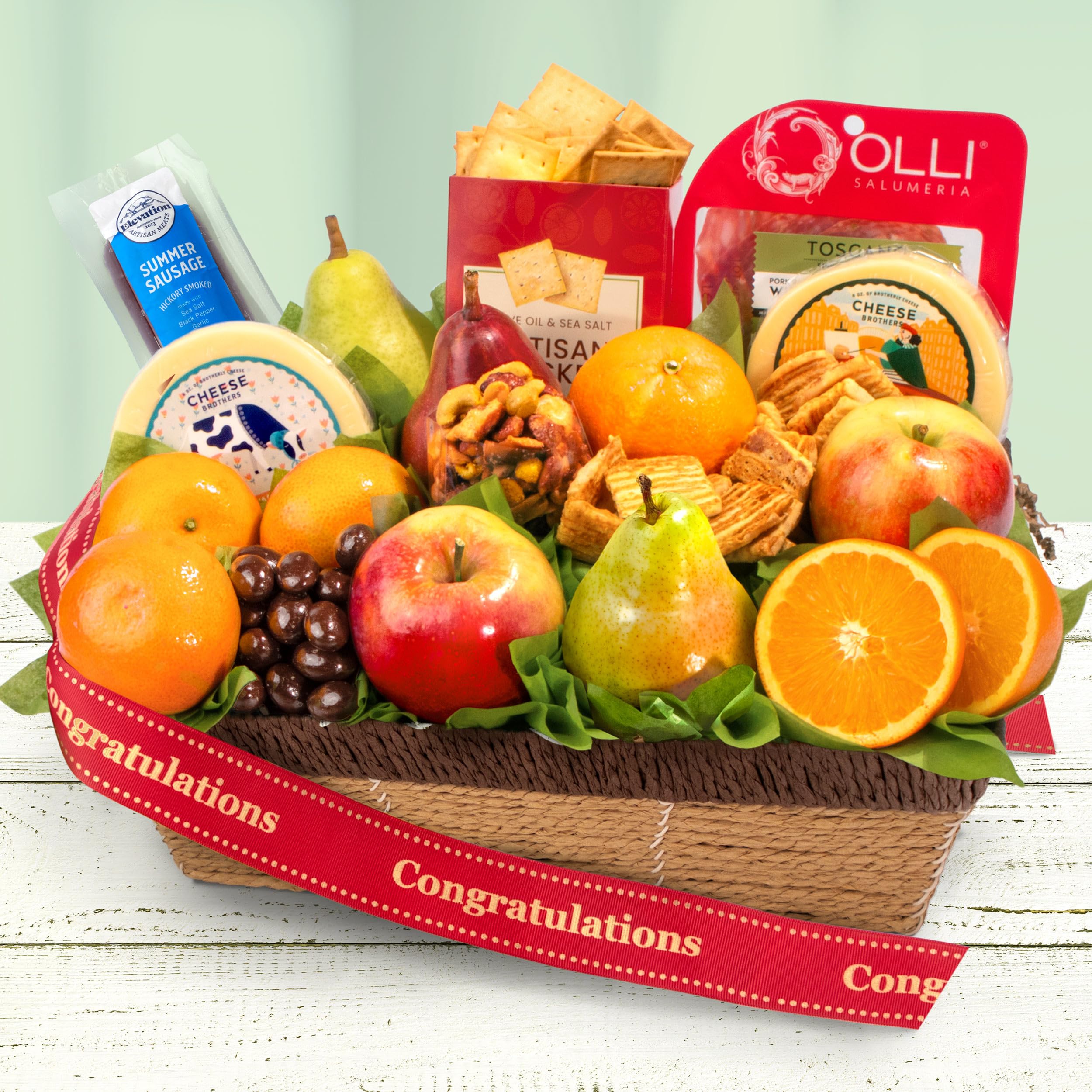 Congratulations Sweet & Savory Farmstead Gift Basket - Premium Gourmet Food Hamper for Holidays, Housewarming & Corporate Gifting | Perfect for Birthdays, Anniversaries & Special Occasions
