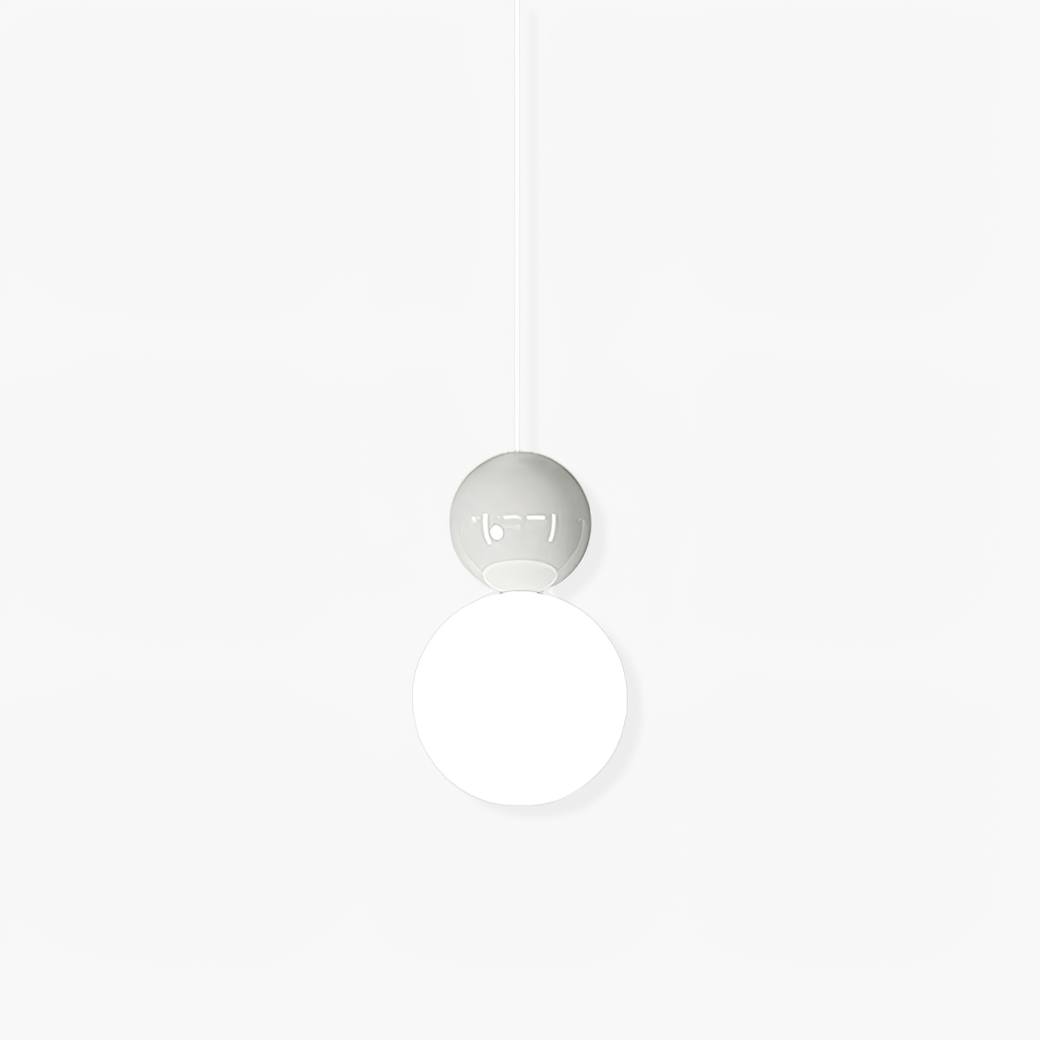 Modern Acrylic Two Ball Pendant Light Fixture - Sleek Minimalist Design for Dining Room, Kitchen Island, or Bedroom Lighting - Dimmable LED Hanging Lamp for Home Decor