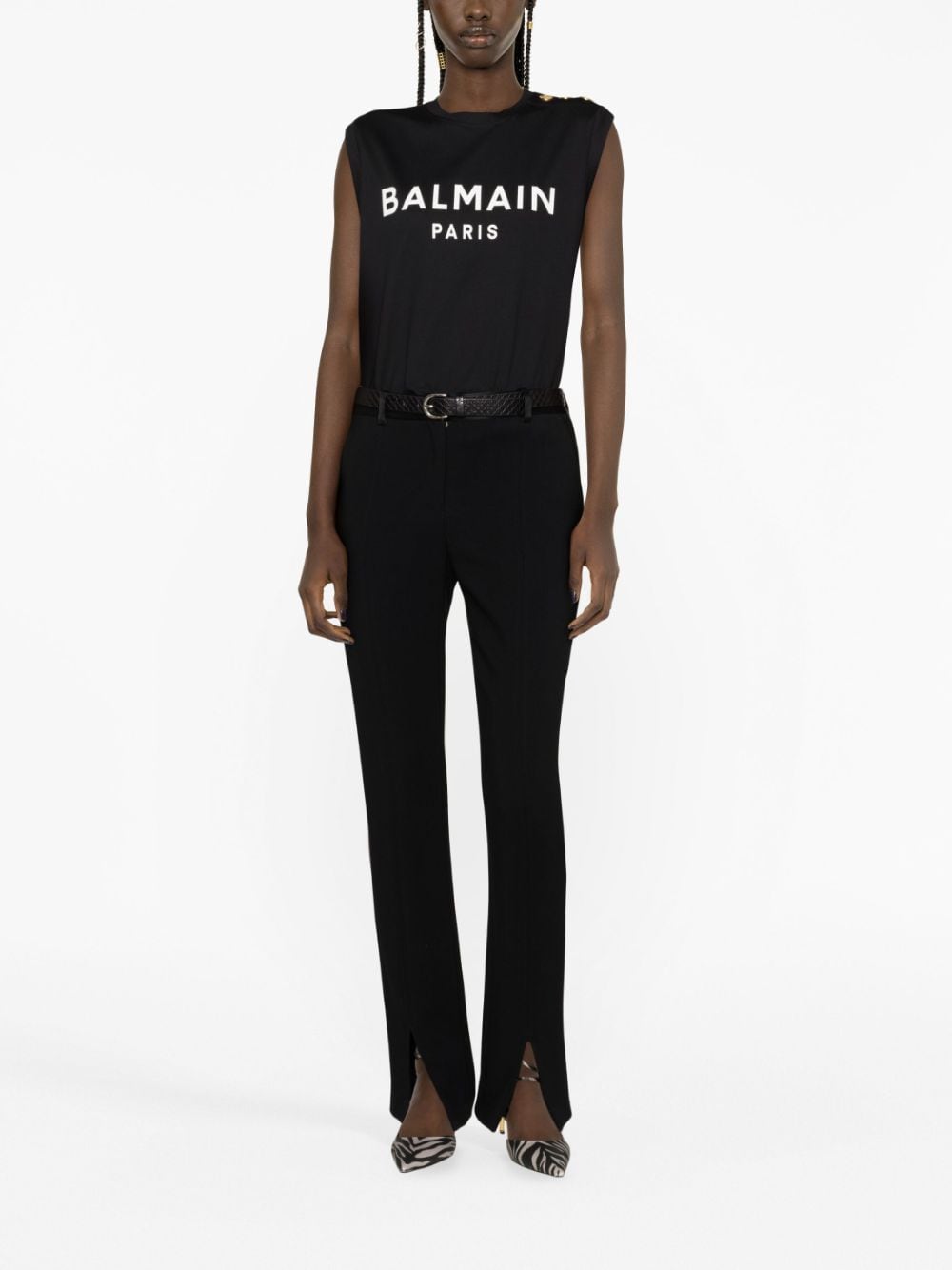 Balmain Black Women's Tops - Elegant & Stylish Blouse for Casual, Office & Party Wear