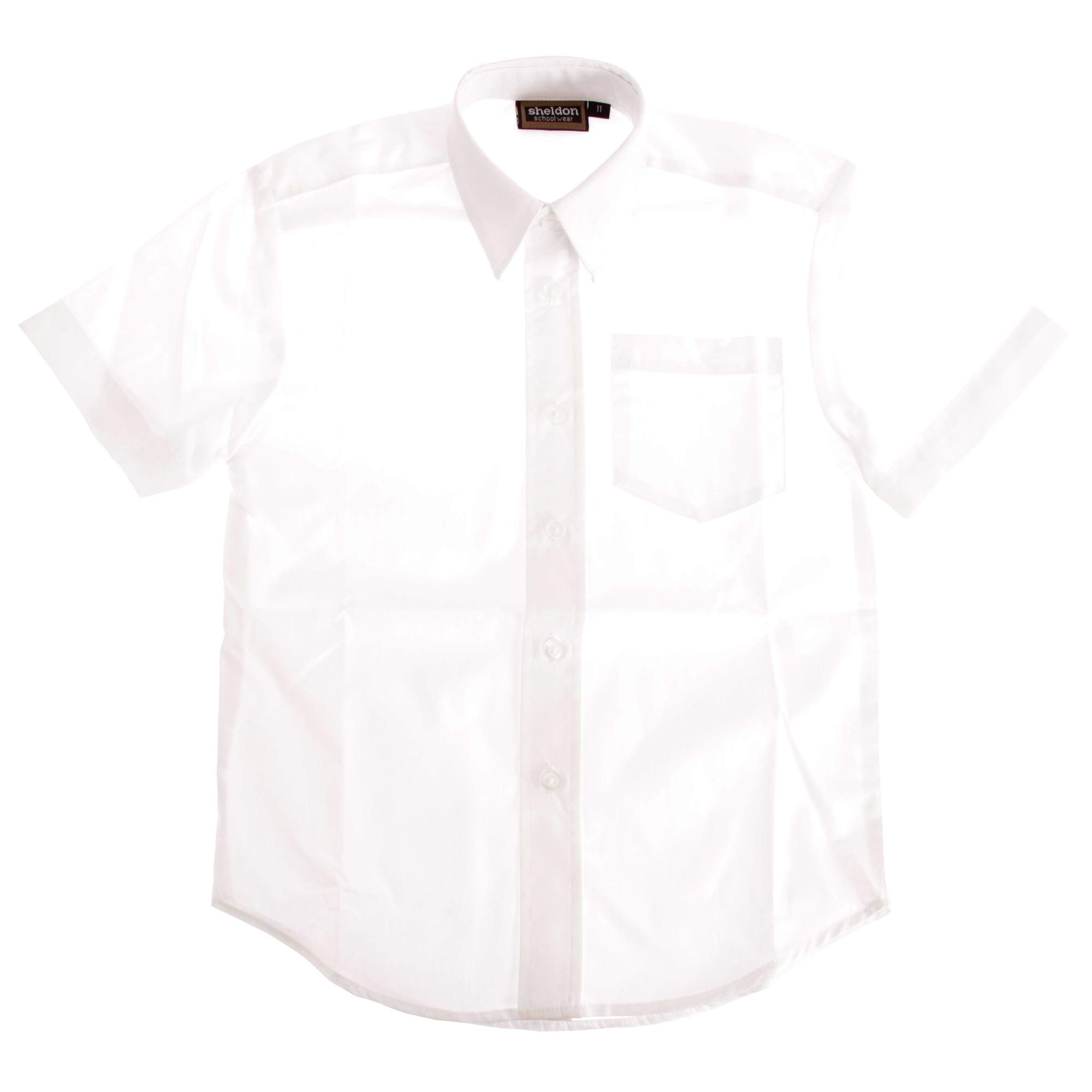 Boys' Short Sleeve School Uniform Shirts - Comfortable Cotton Dress Shirts for Kids - Perfect for Classroom, Graduation & Formal Events