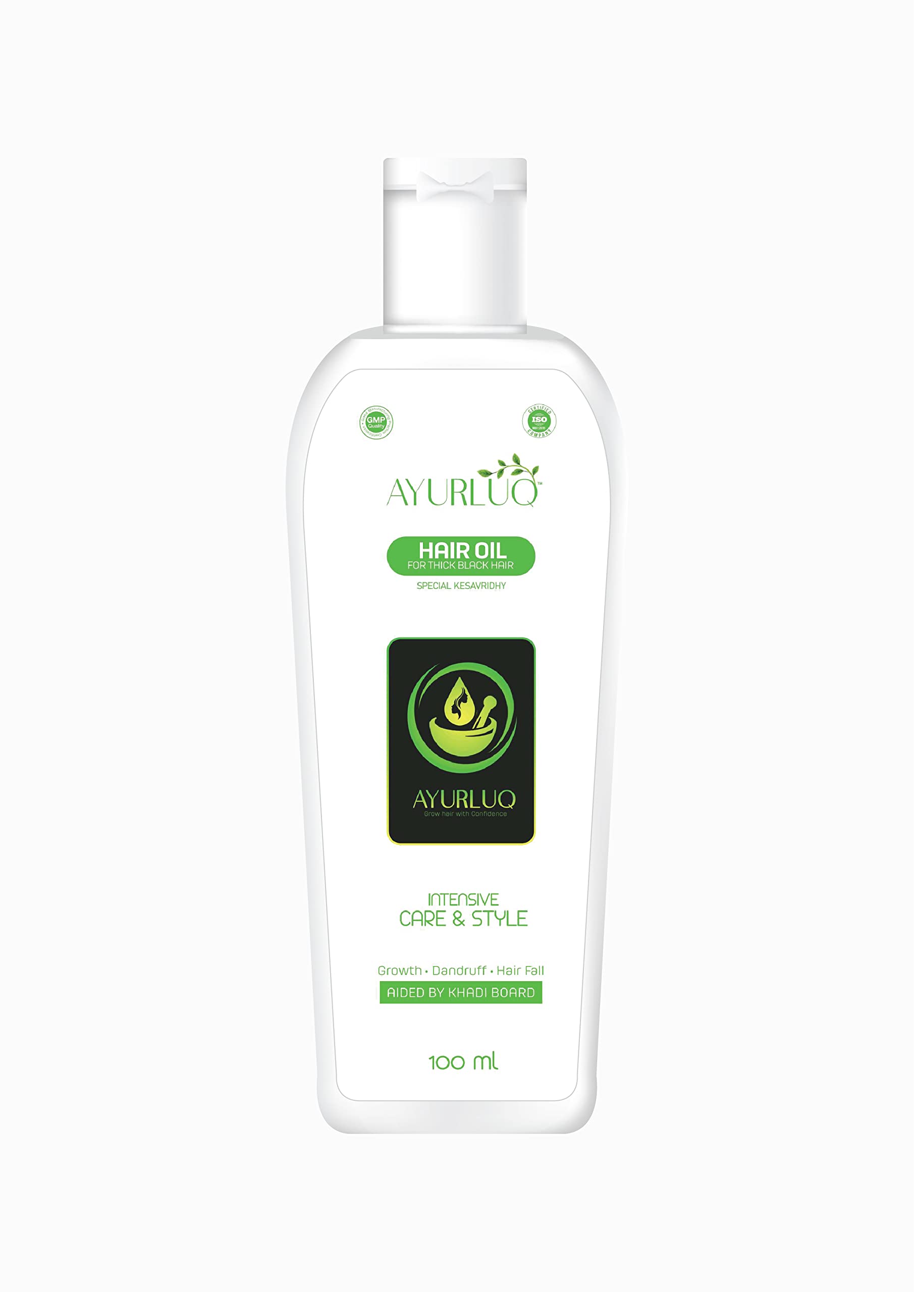 Ayurluq Pure Herbal Hair Oil - Controls Hair Fall, Reduces Dandruff & Promotes Hair Growth - 100ml for Healthy Scalp & Stronger Hair - Perfect for Daily Hair Care Routine & Scalp Massage