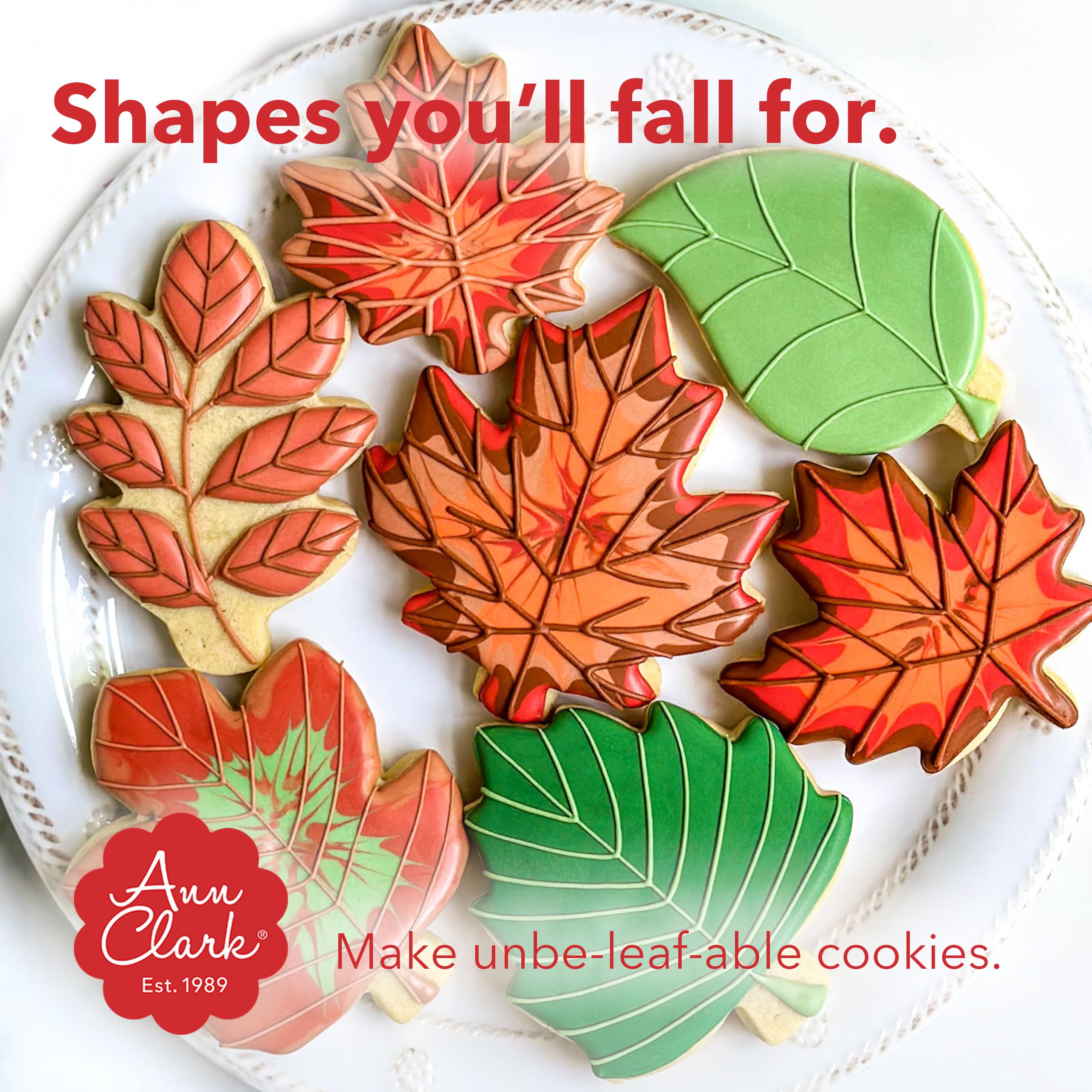 Ann Clark USA-Made Maple Leaf Cookie Cutters Set - 3-Piece (3