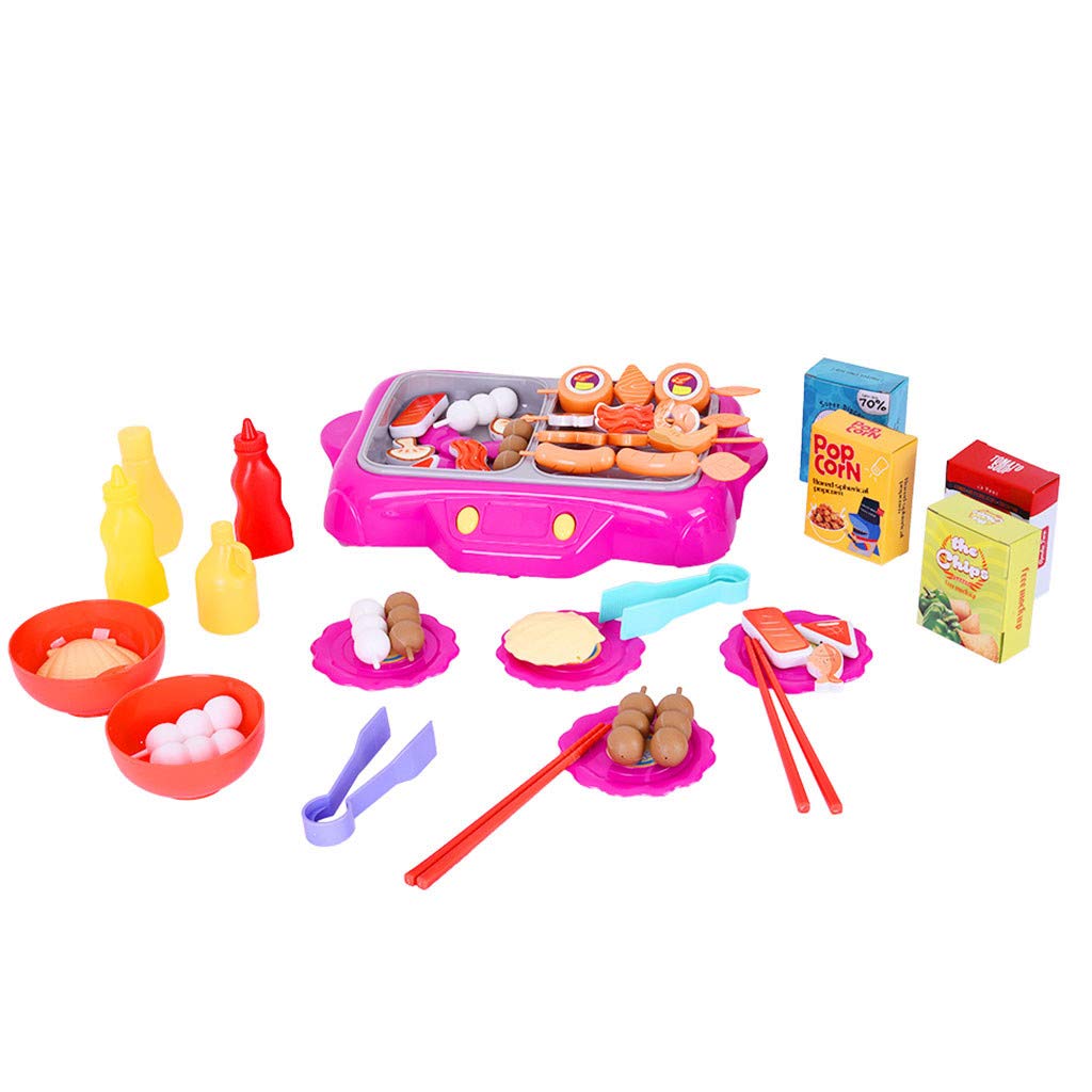 2-in-1 Rotating Grill & Pot Pretend Play Kitchen Toy Set for Toddlers - Interactive BBQ & Cooking Playset for Kids Ages 2+ (Multicolor) - Perfect for Role Play, Birthday Gifts & Early Learning Development