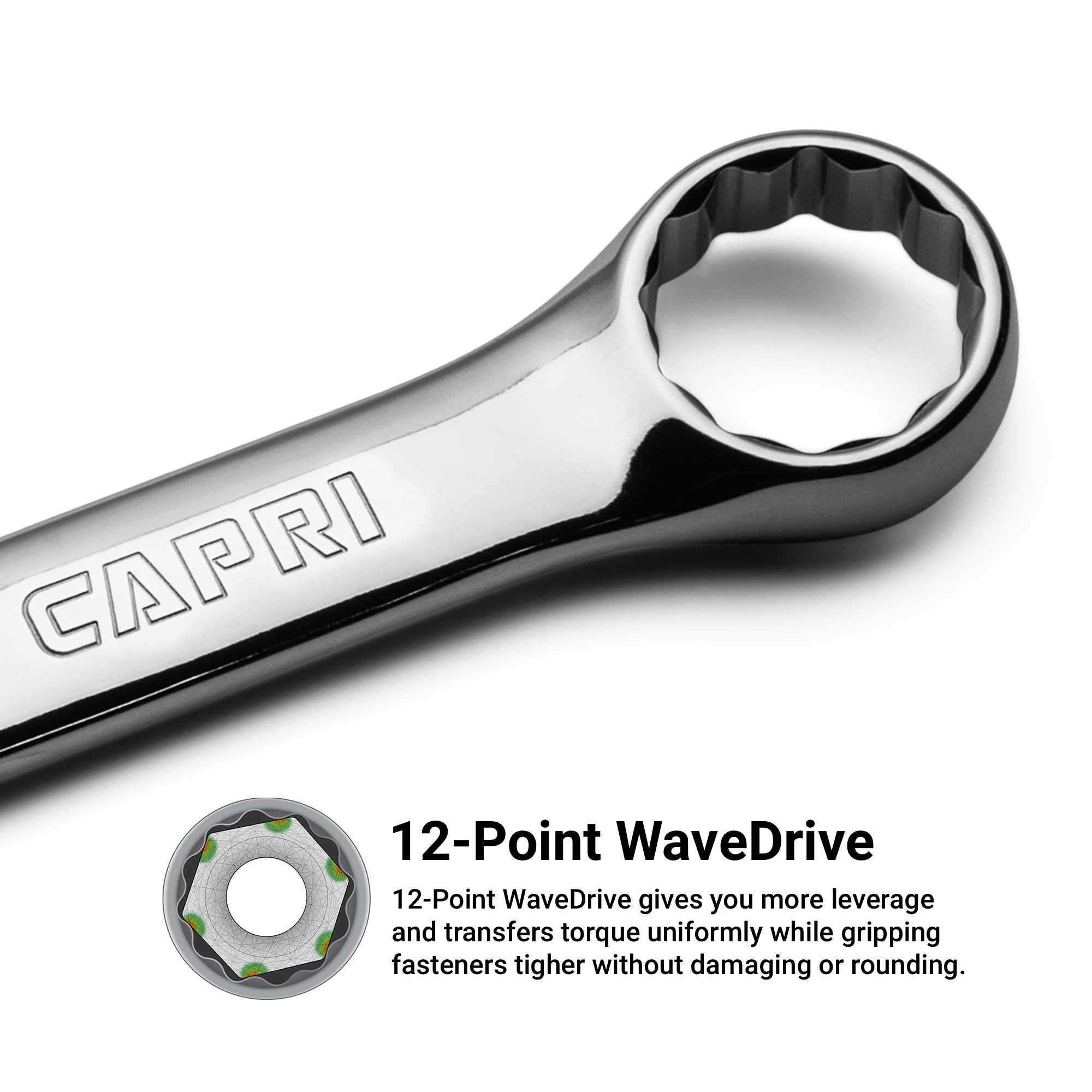 Capri Tools 14mm 12-Point Metric Combination Wrench - Chrome Plated (1-1314) - Perfect for Automotive Repair, Machinery Maintenance & DIY Projects
