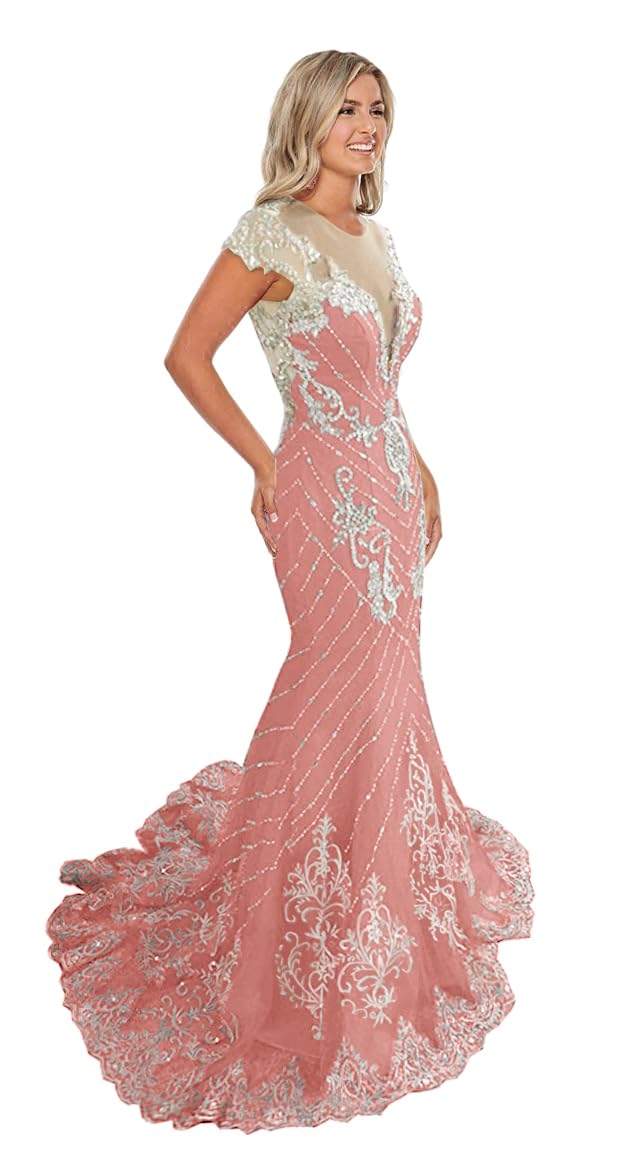 Luxury Mermaid Prom Dress with Lace & Crystals for Women - Perfect for Parties & Formal Events