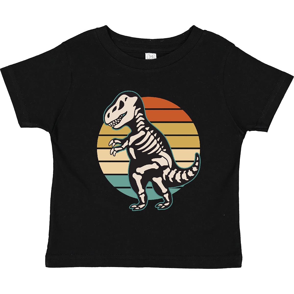 Inktastic Dinosaur Skeleton Halloween Toddler T-Shirt - Cute Dino Graphic Tee for Boys & Girls - Soft Cotton Kids Shirt for Halloween Costumes, School, Playdates & Everyday Wear