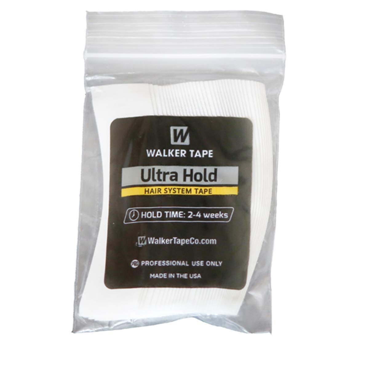 Walker's Ultra Hold CC Contour Adhesive Tape Strips 36 Pack - Strong Hold for Lace Wigs & Toupees | Secure & Comfortable All-Day Wear | Perfect for Cosplay, Daily Use & Special Occasions
