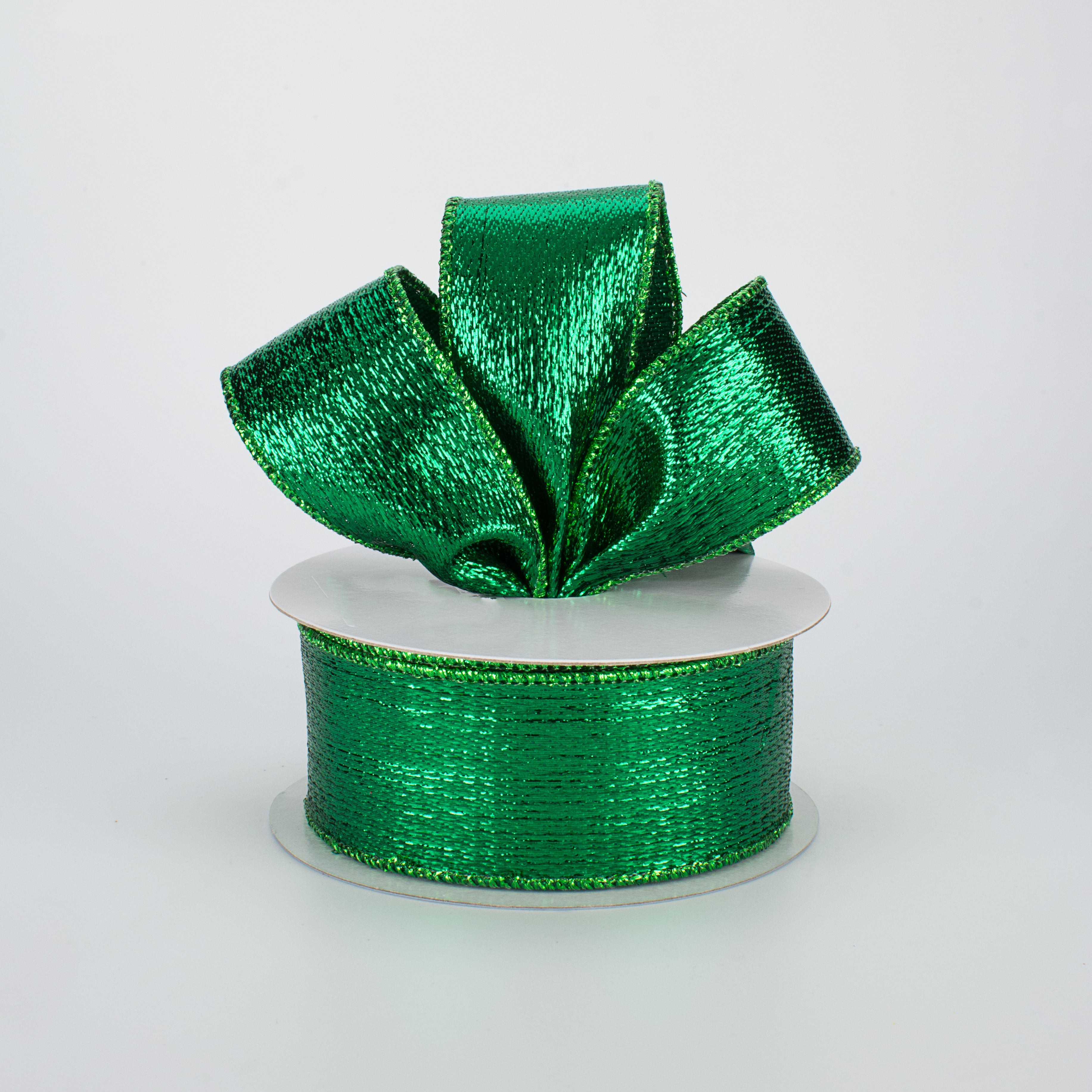 1.5 Inch Metallic Lame Ribbon - Emerald Green (10 Yards) for Gift Wrapping, DIY Crafts, Wedding Decorations and Party Supplies