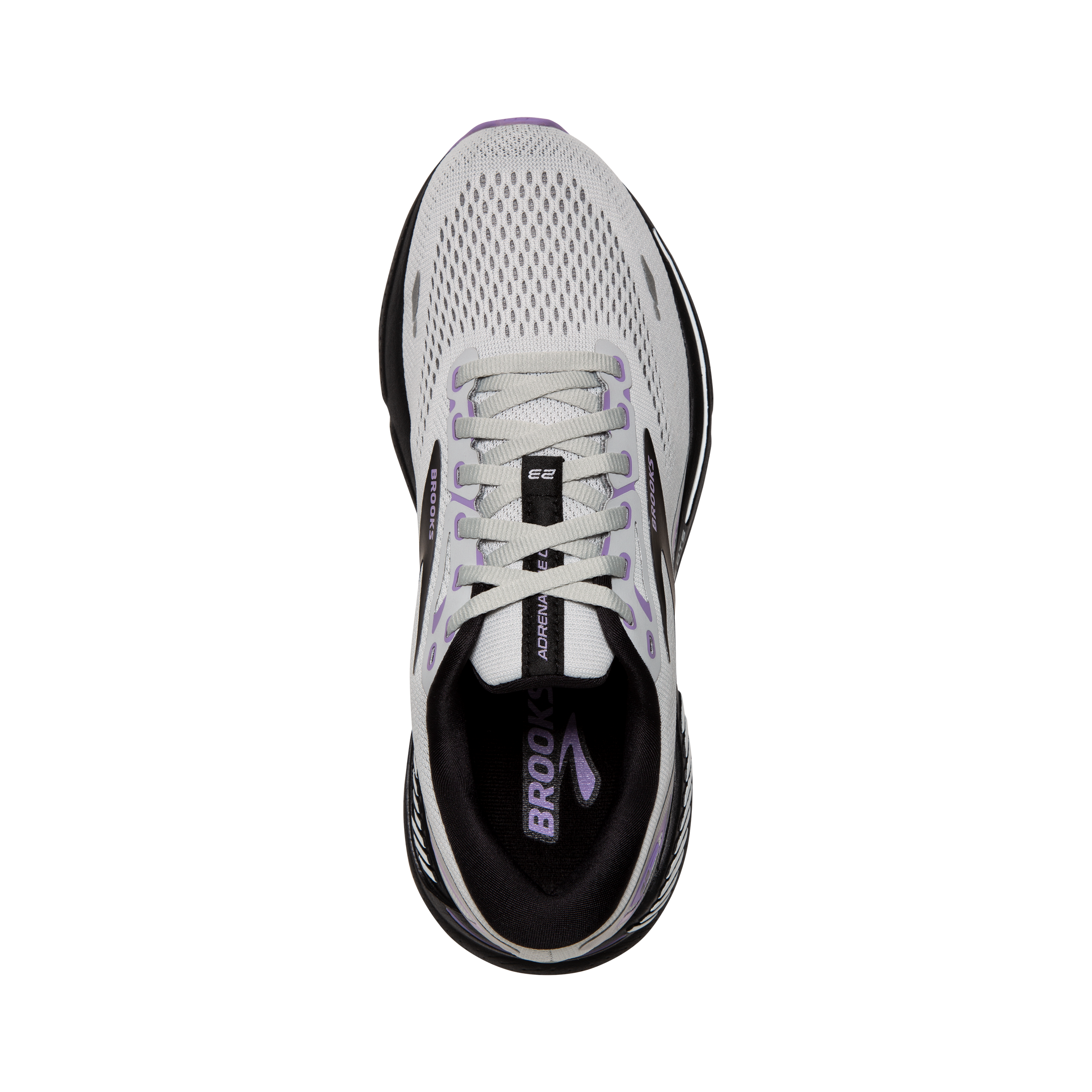 Brooks Adrenaline GTS 23 Women's Running Shoes - Grey/Black/Purple - D Width - Stability & Support for Road Running, Jogging, Workouts & Daily Wear
