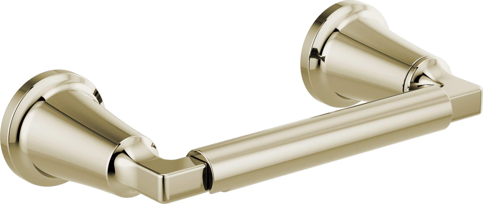Delta 74855-PN Chrome Toilet Paper Holder - Modern Bathroom Hardware for Wall Mount, Easy Installation - Perfect for Home, Apartment, and Office Restroom Decor