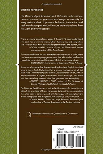 Writer's Digest Grammar Desk Reference: The Ultimate Guide for Clear, Concise Writing | Improve Grammar Skills for Authors, Students & Professionals