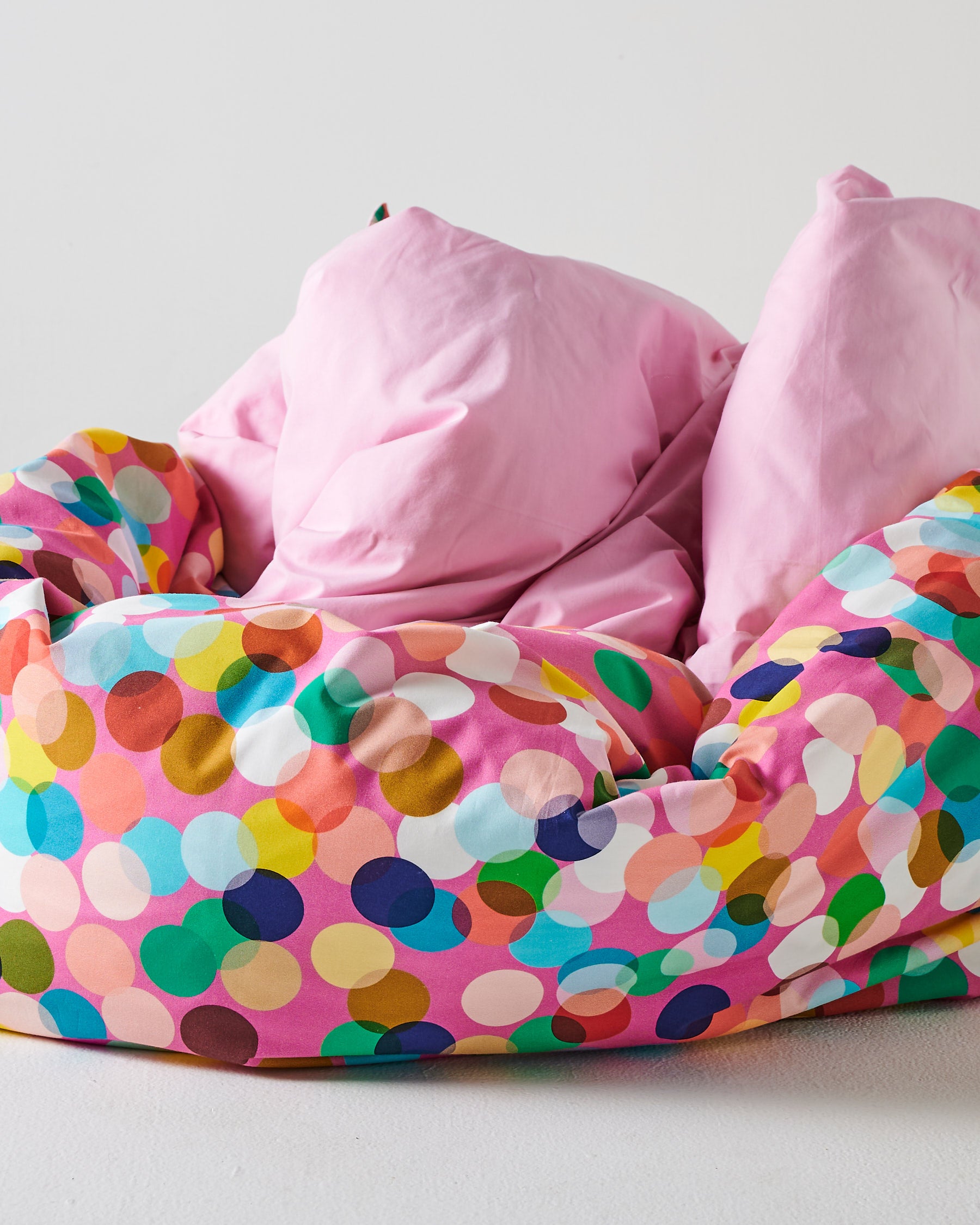Confetti Pink Organic Cotton Quilt Cover Set - Soft & Breathable Queen Size Bedding - Perfect for Master Bedroom, Guest Room & Dorm Decor (US)